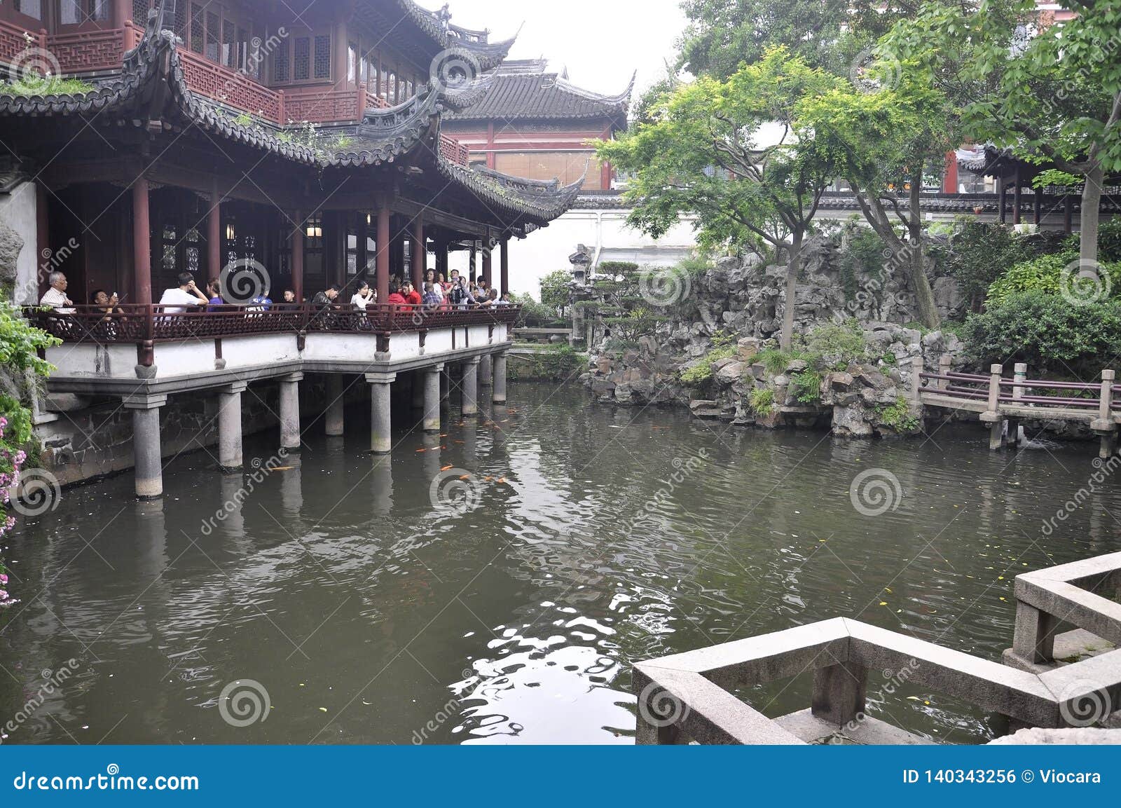 Shanghai 2nd May Landscape From The Famous Yu Garden On Downtown