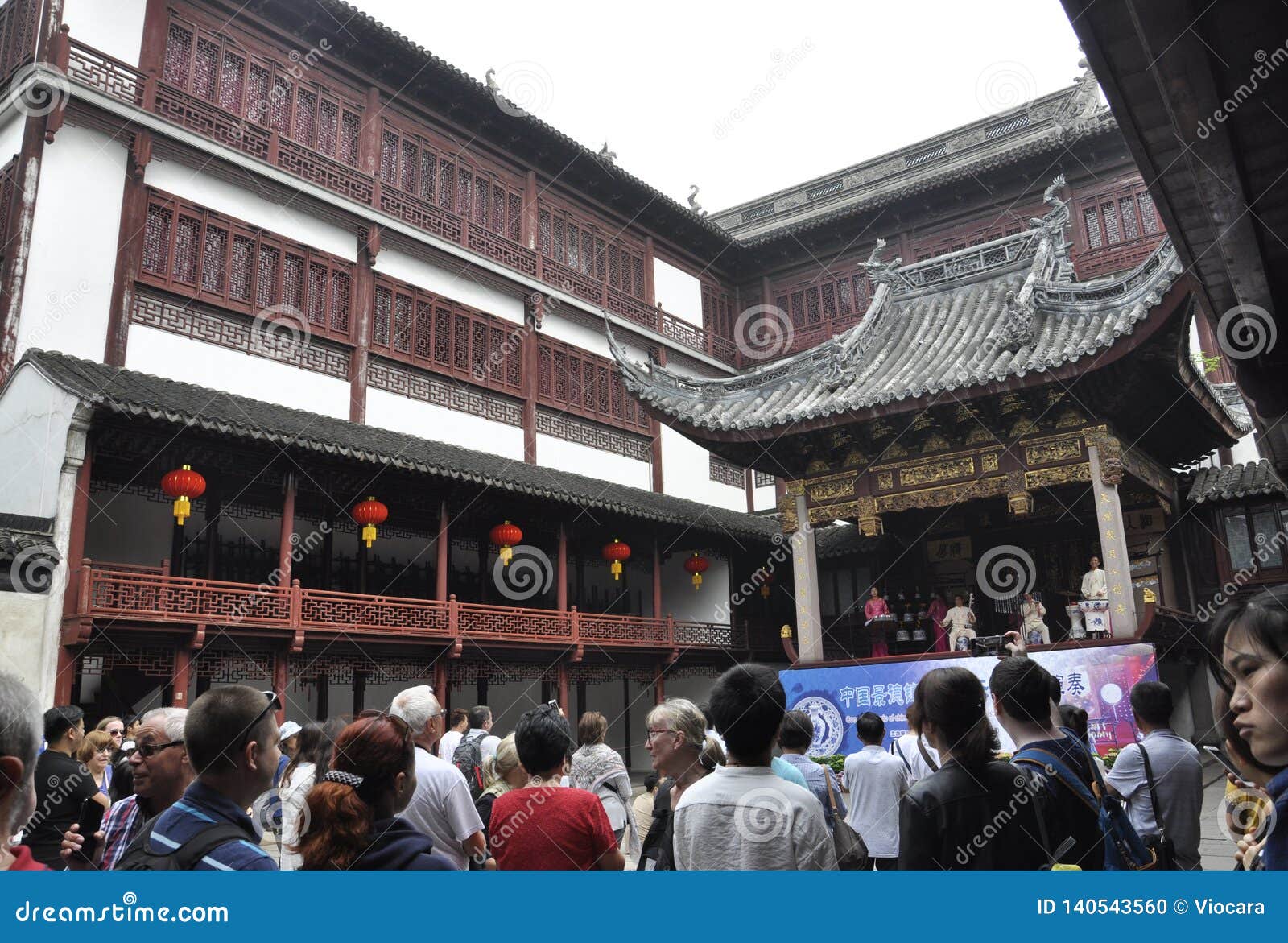 Shanghai 2nd May Royal Stage In Yu Garden From Downtown Of