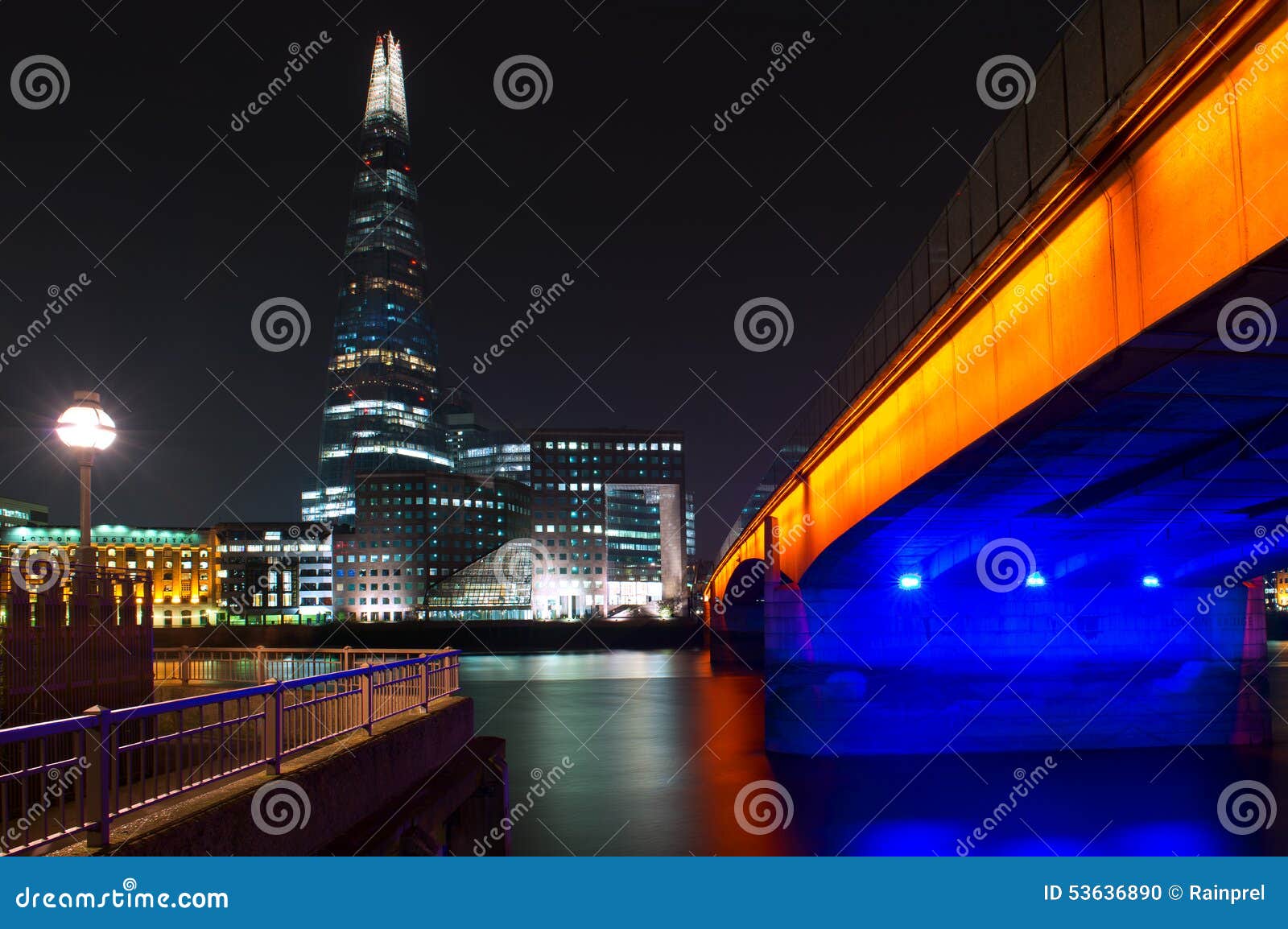 the shard and london bridge in london, england