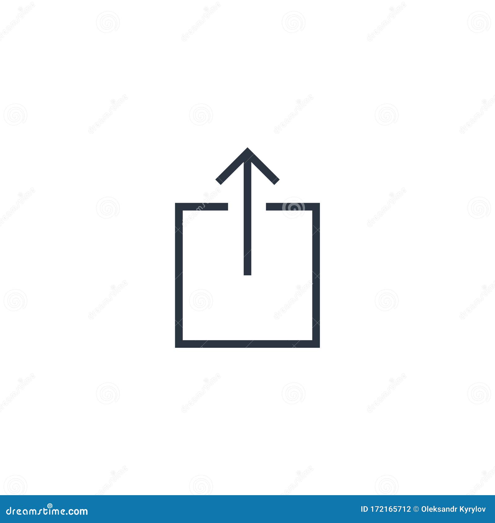Download Share Or Export Button With Box Arrow Line Art Vector Icon ...