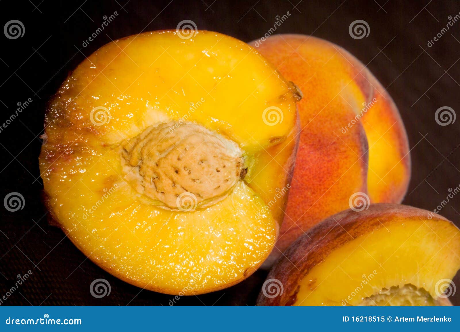 Share of juicy peach stock image. Image of fruit, healthy 16218515
