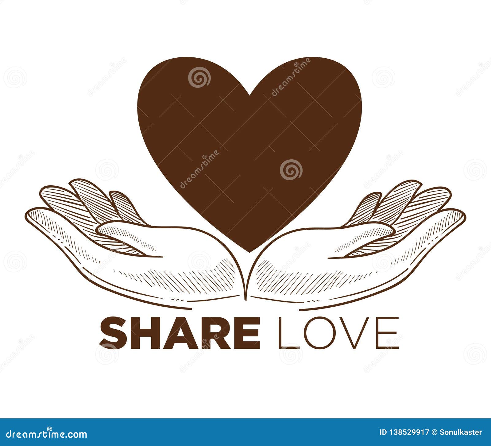 Download Share Love Charity Action Isolated Icon Heart And Hands ...