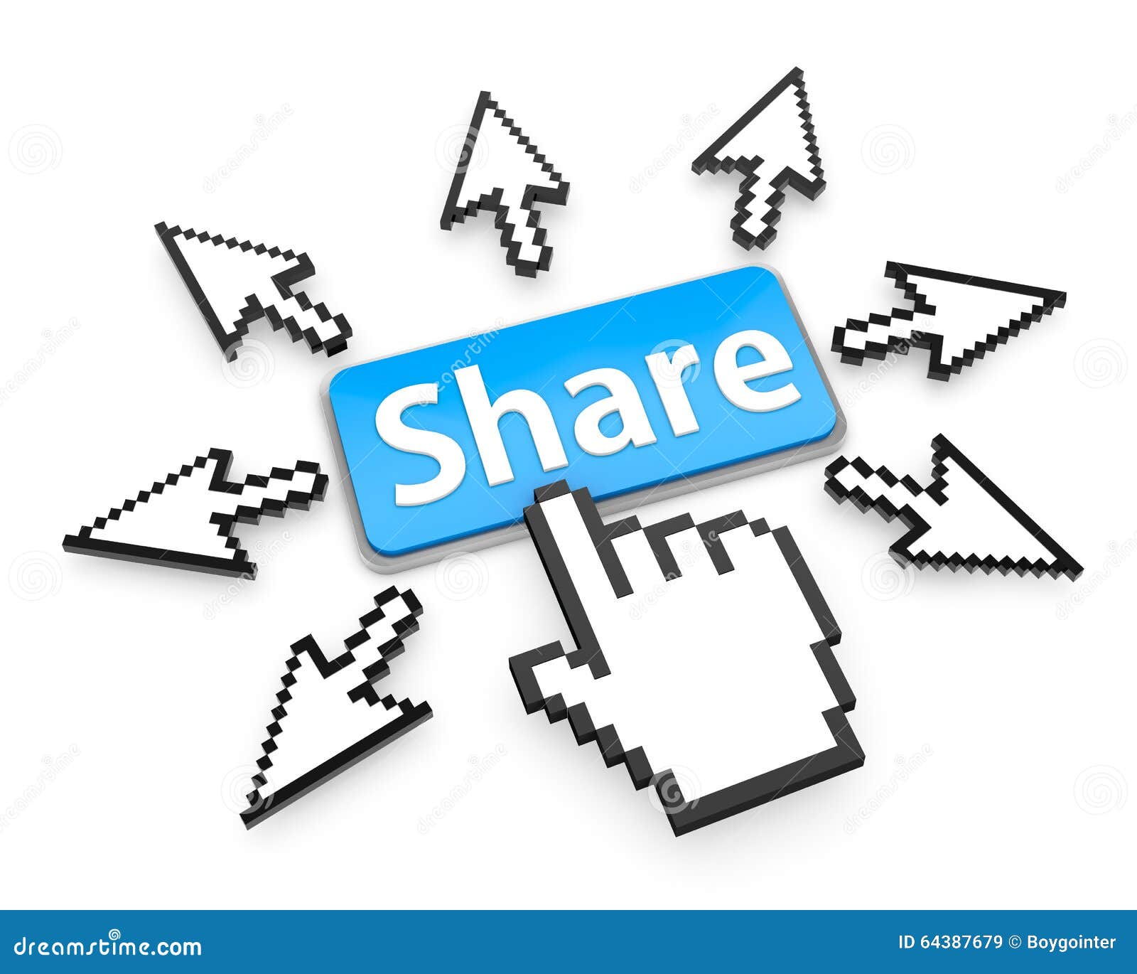 Share stock illustration. Illustration of blog, cursor - 64387679
