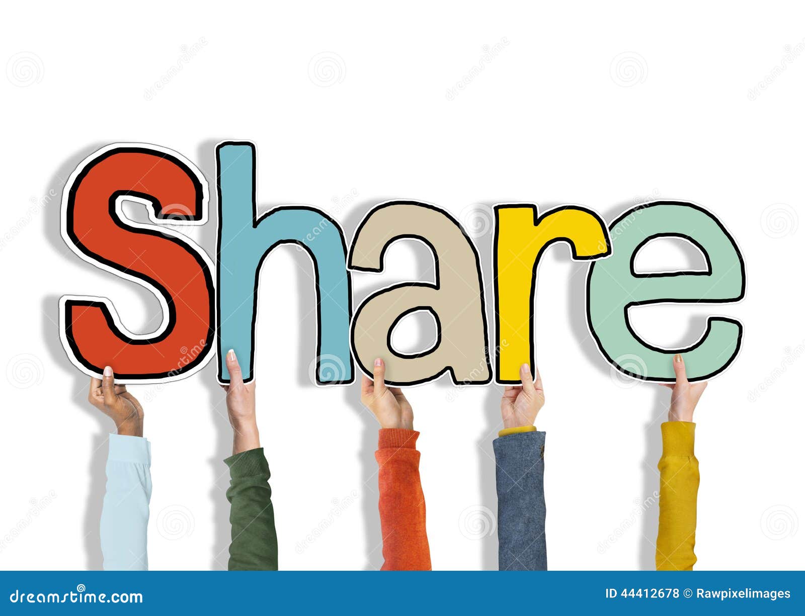 Share Word Concept Isolated on Background Stock Photo - Image of casual ...