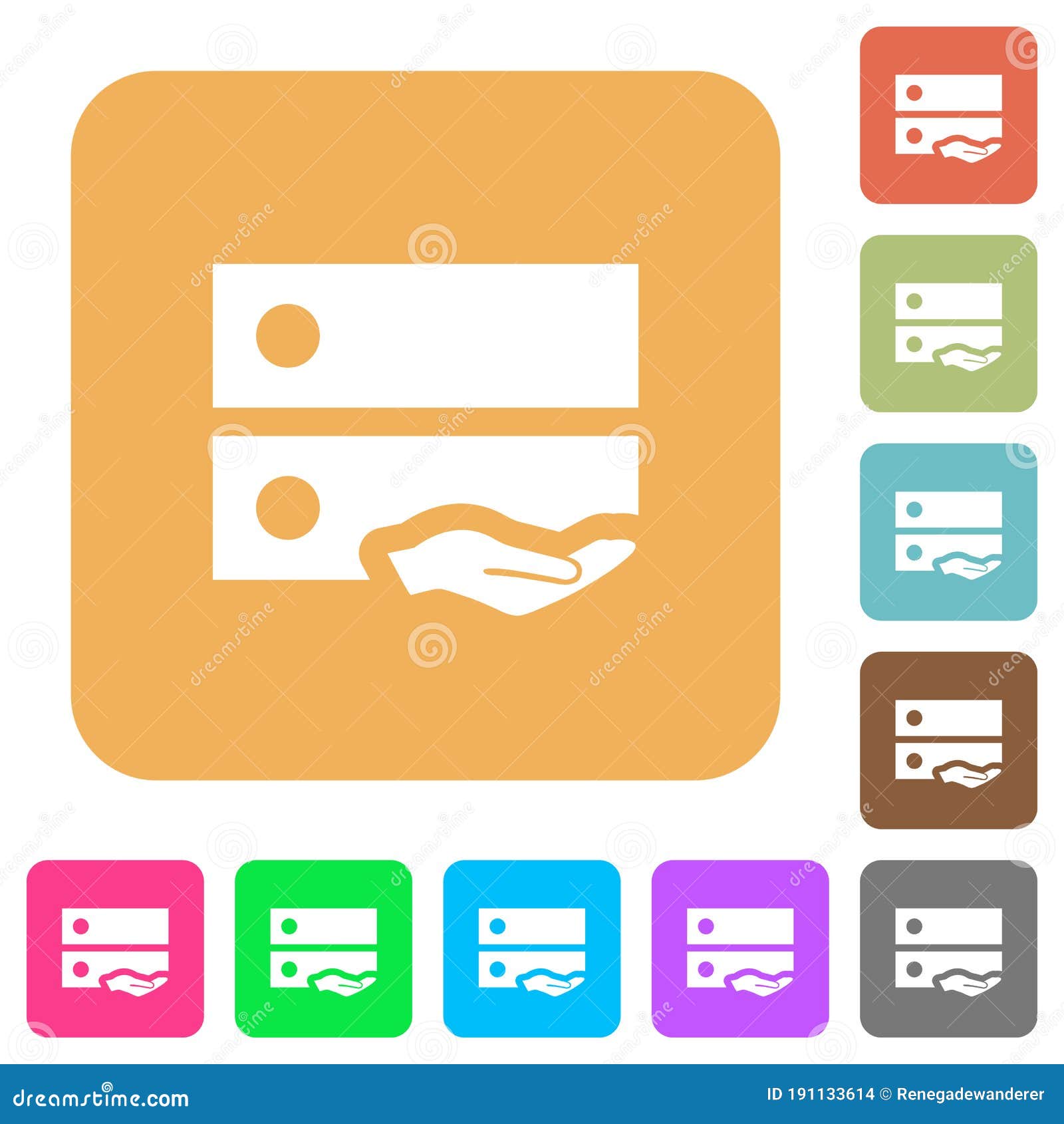 shared drive rounded square flat icons