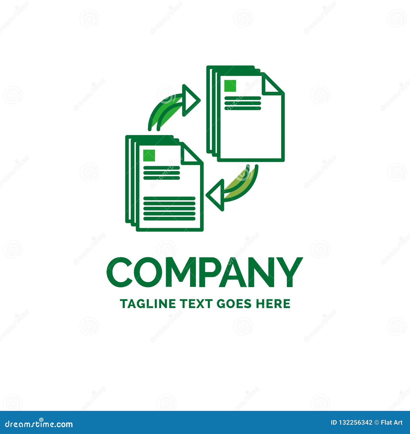 Sharing, Share, File, Document, Copying Flat Business Logo Templ Stock