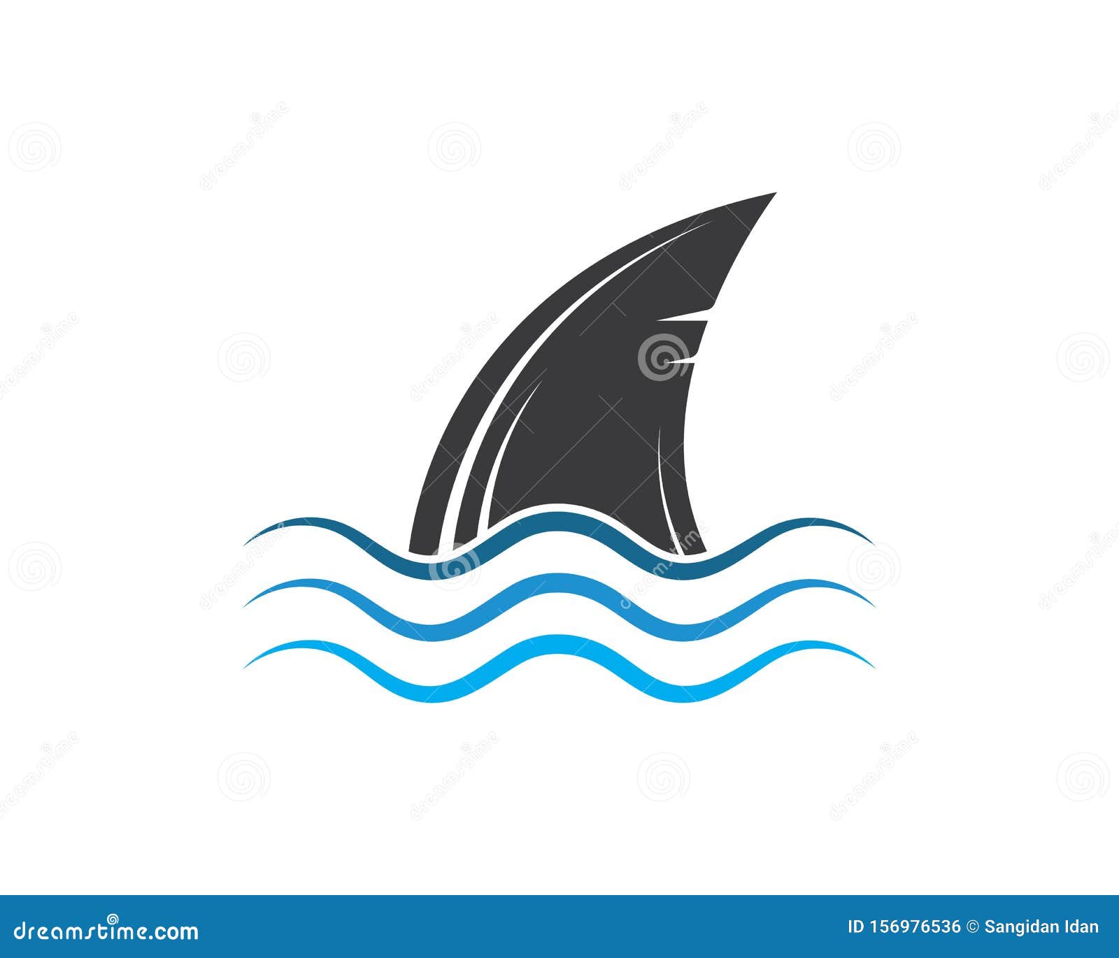 shark fin icon  