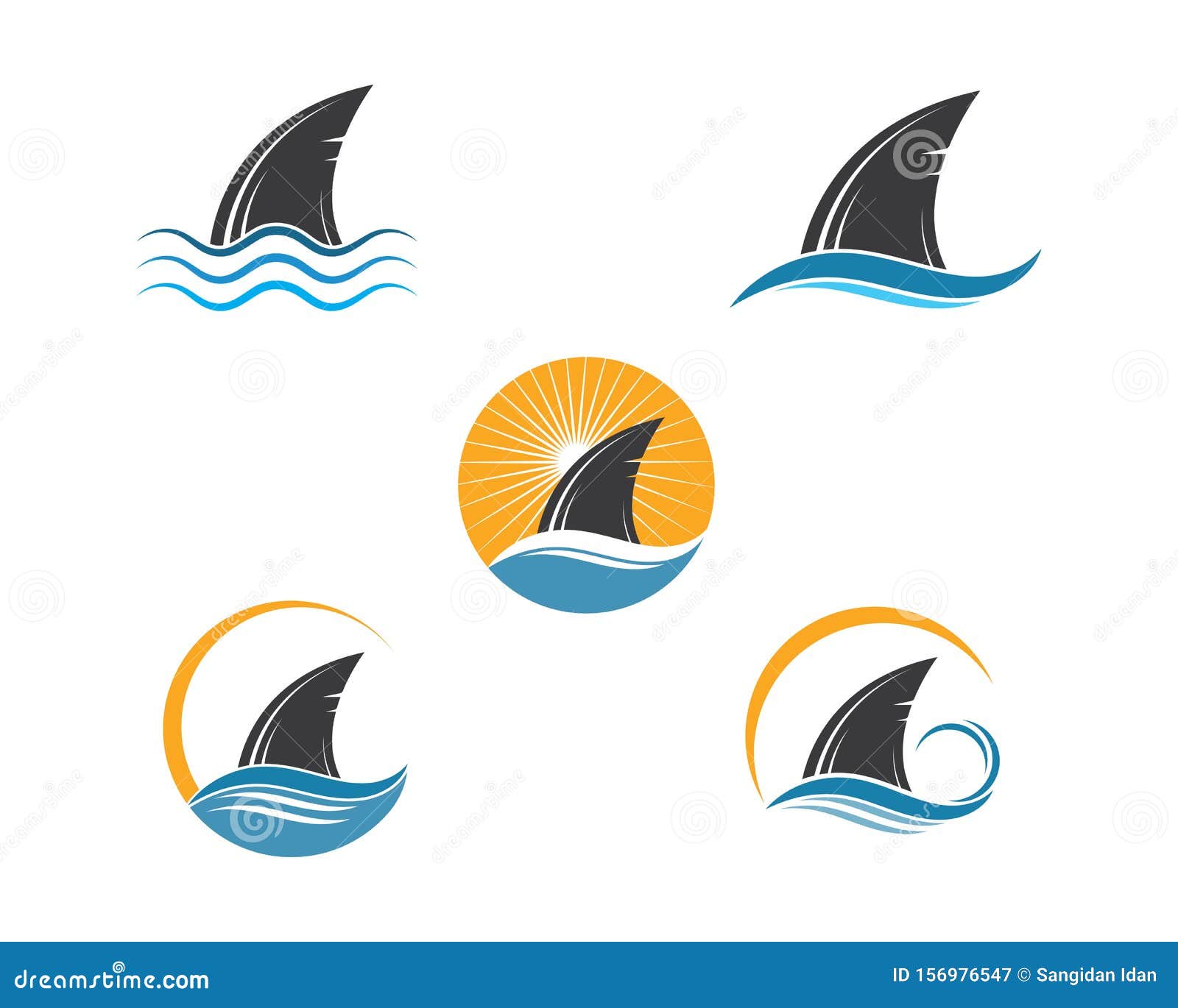 Download Shark Fin Icon Vector Illustration Stock Vector ...