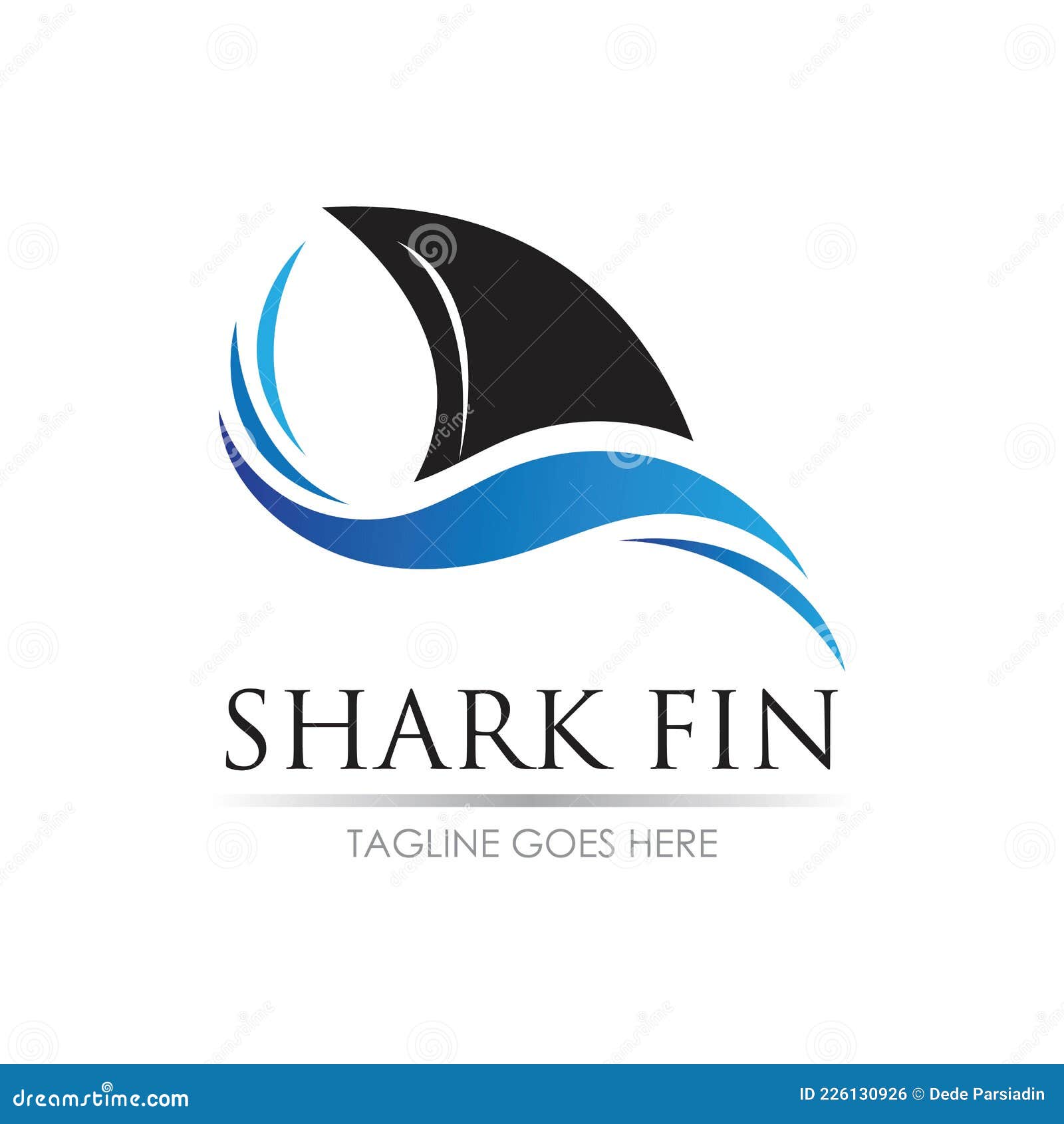 Shark Fin Logo Design Template. Vector Illustration Stock Vector ...