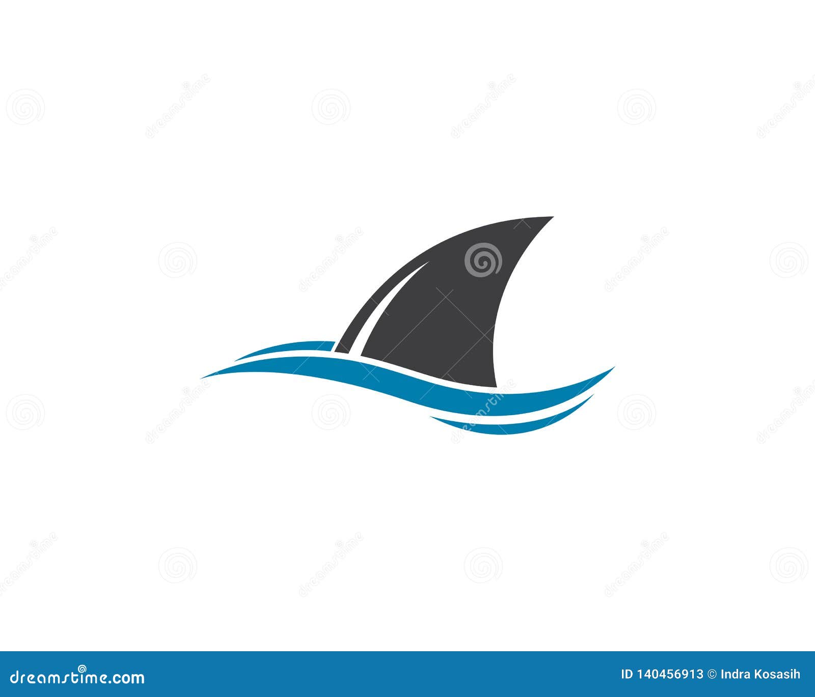 shark fin logo template  icon 