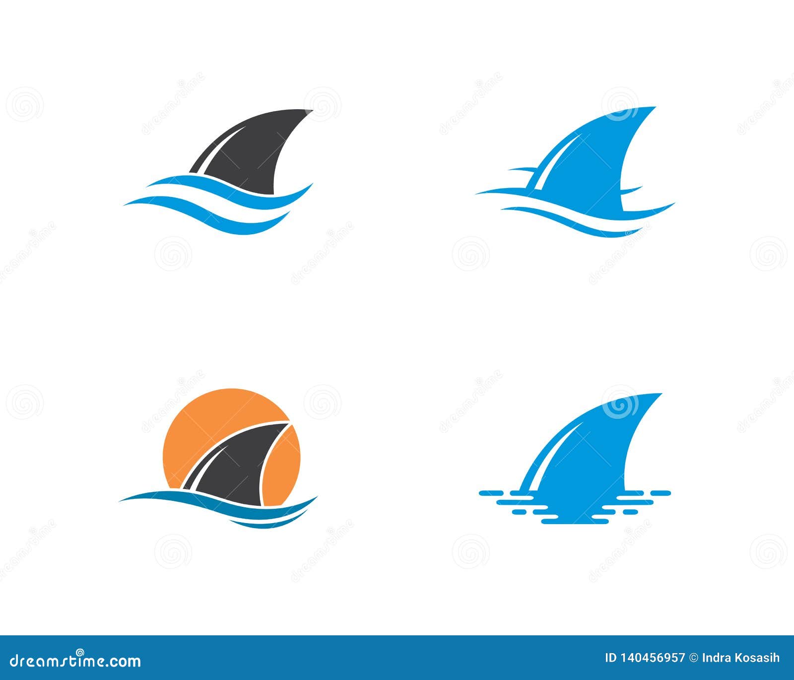 Shark Fin Logo Template Vector Icon Illustration Stock Vector ...