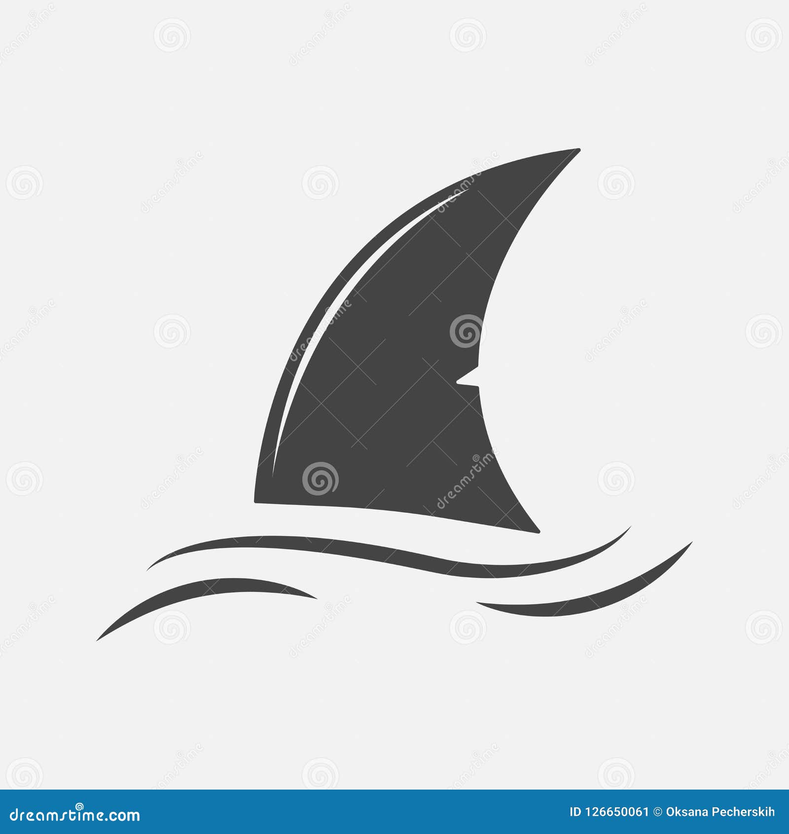Download Shark Fin Vector Icon. Fin In The Water.Layers Grouped For ...