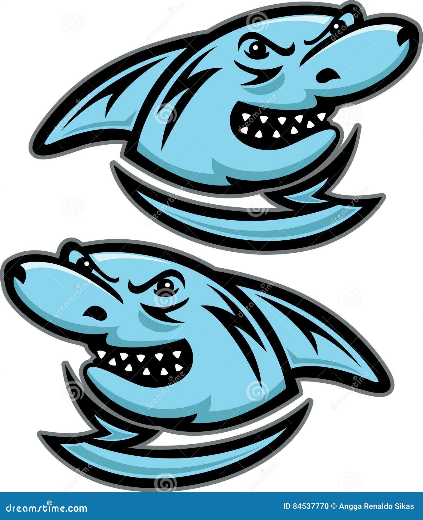 Download Shark Head Mascot Cartoon Character Stock Vector ...