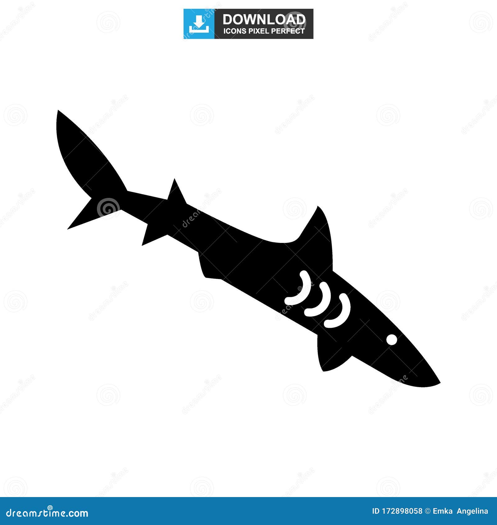Shark Icon or Logo Isolated Sign Symbol Vector Illustration Stock ...
