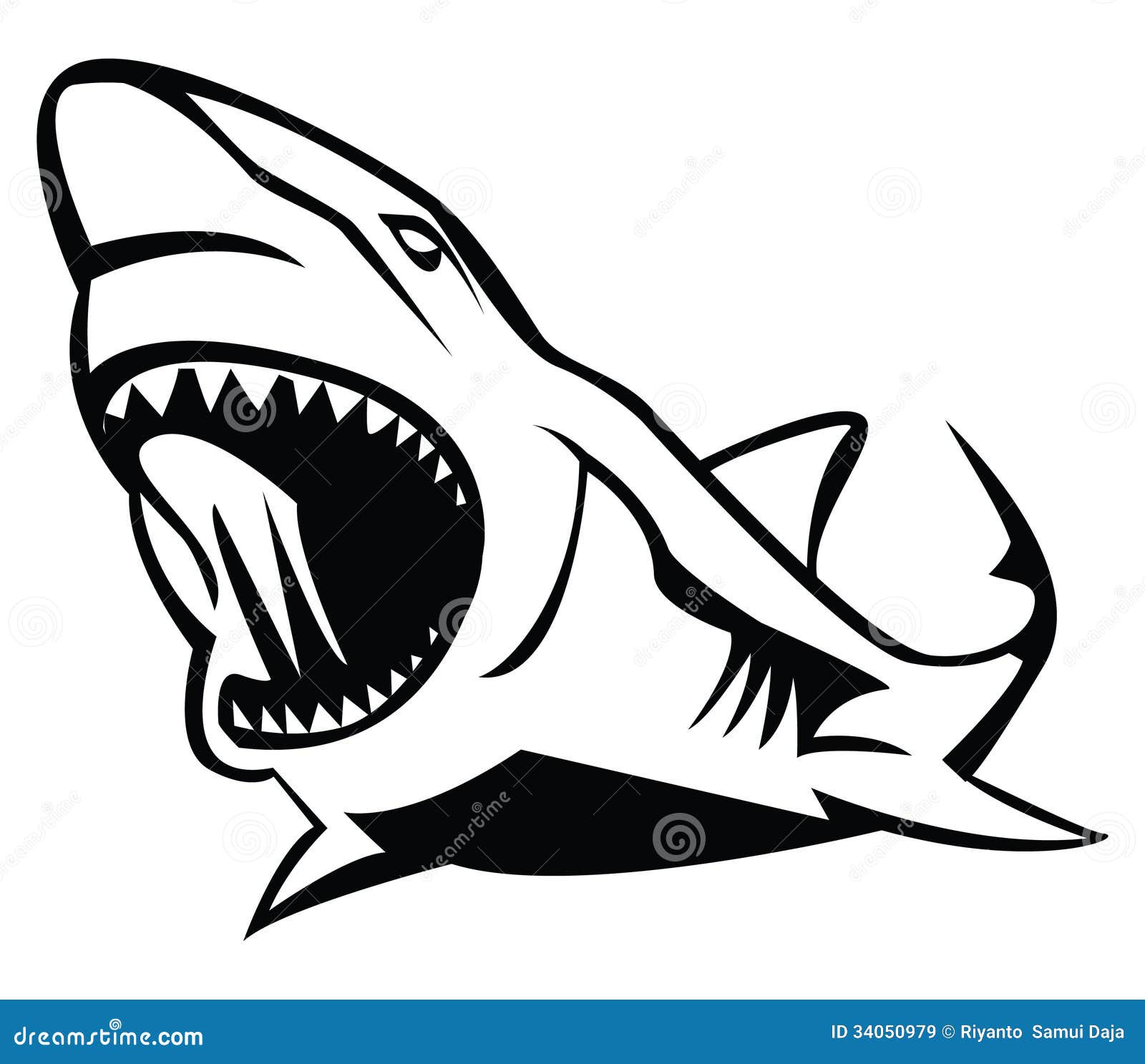 Download Shark stock vector. Illustration of black, marine ...