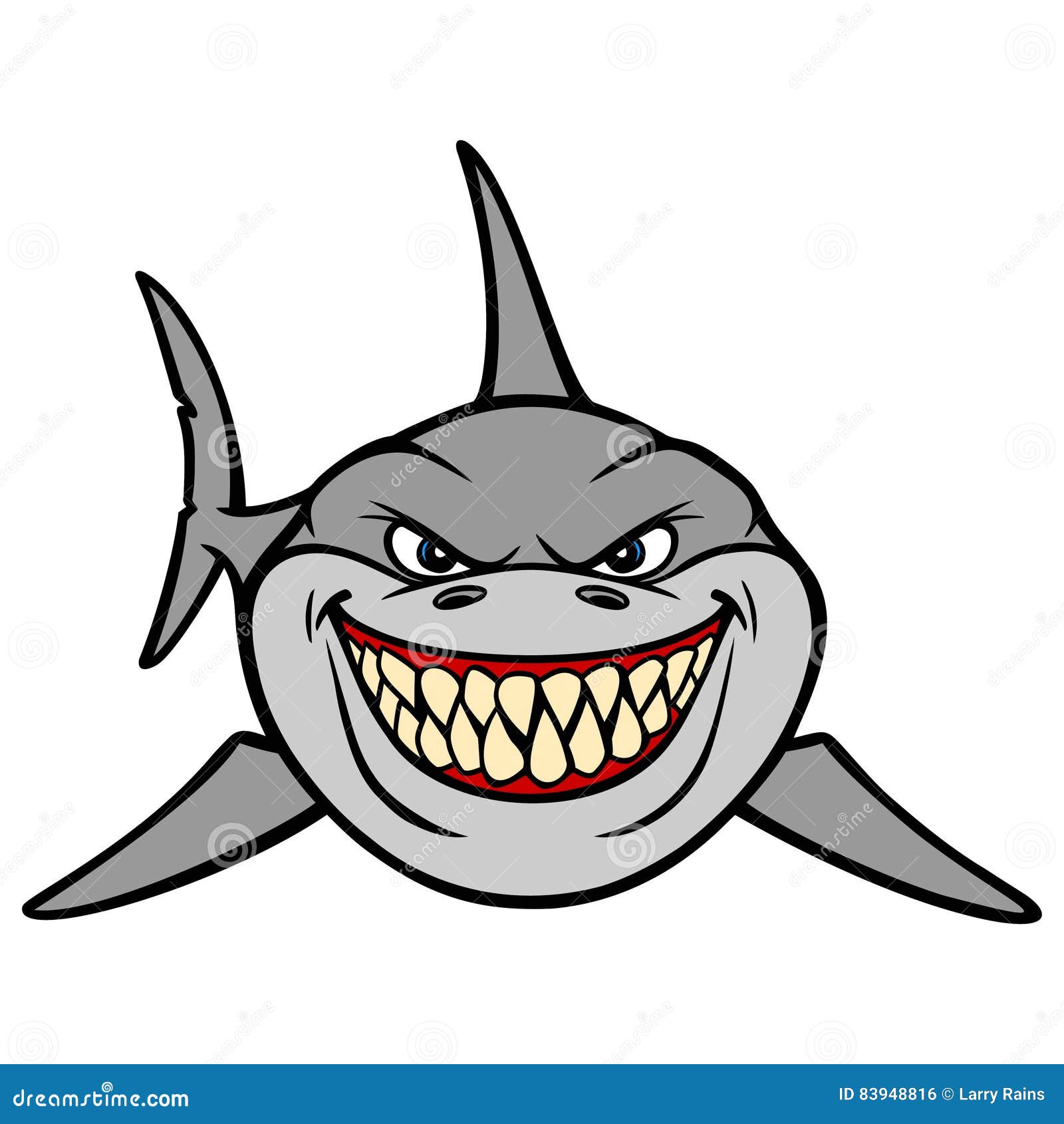 Download Shark Smile stock vector. Illustration of cartoon, aquatic ...