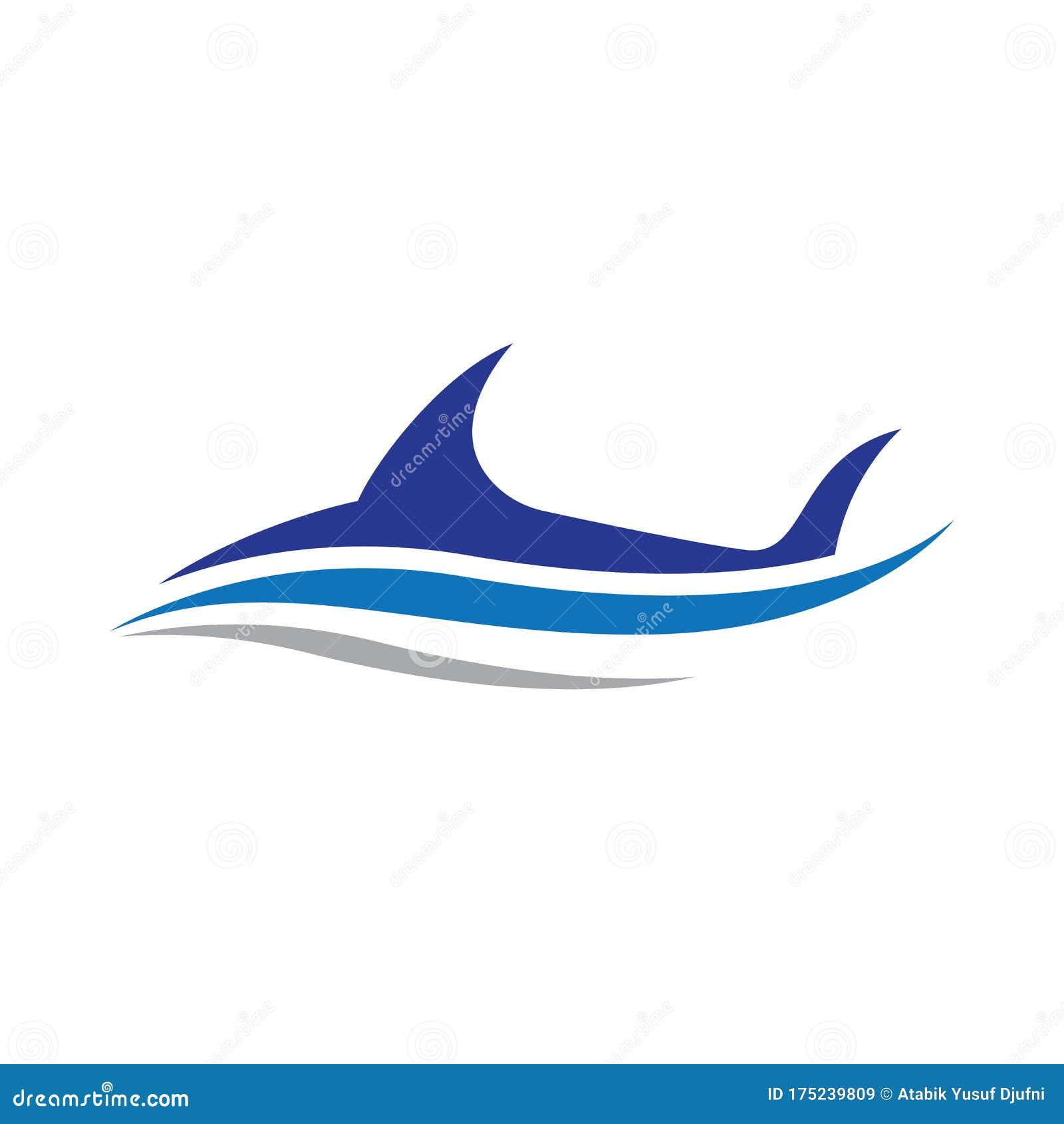 Shark Symbol Vector Icon Illustration Stock Vector - Illustration of ...
