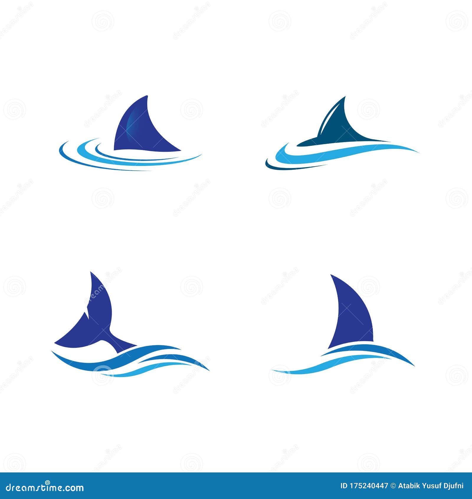 Shark Symbol Vector Icon Illustration Stock Vector - Illustration of ...