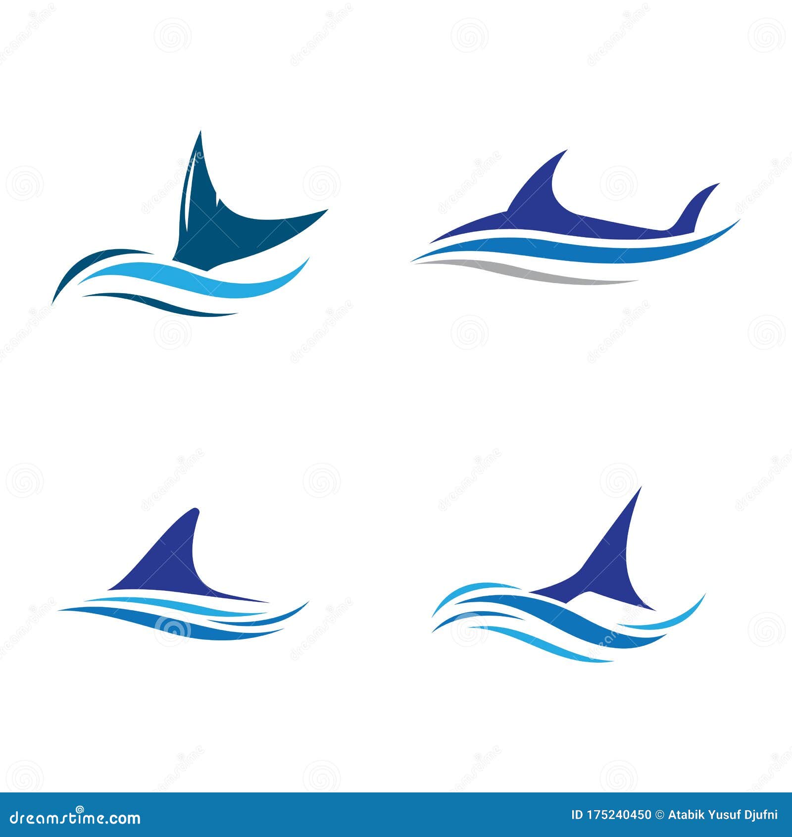 Shark Symbol Cartoon Vector | CartoonDealer.com #33821865