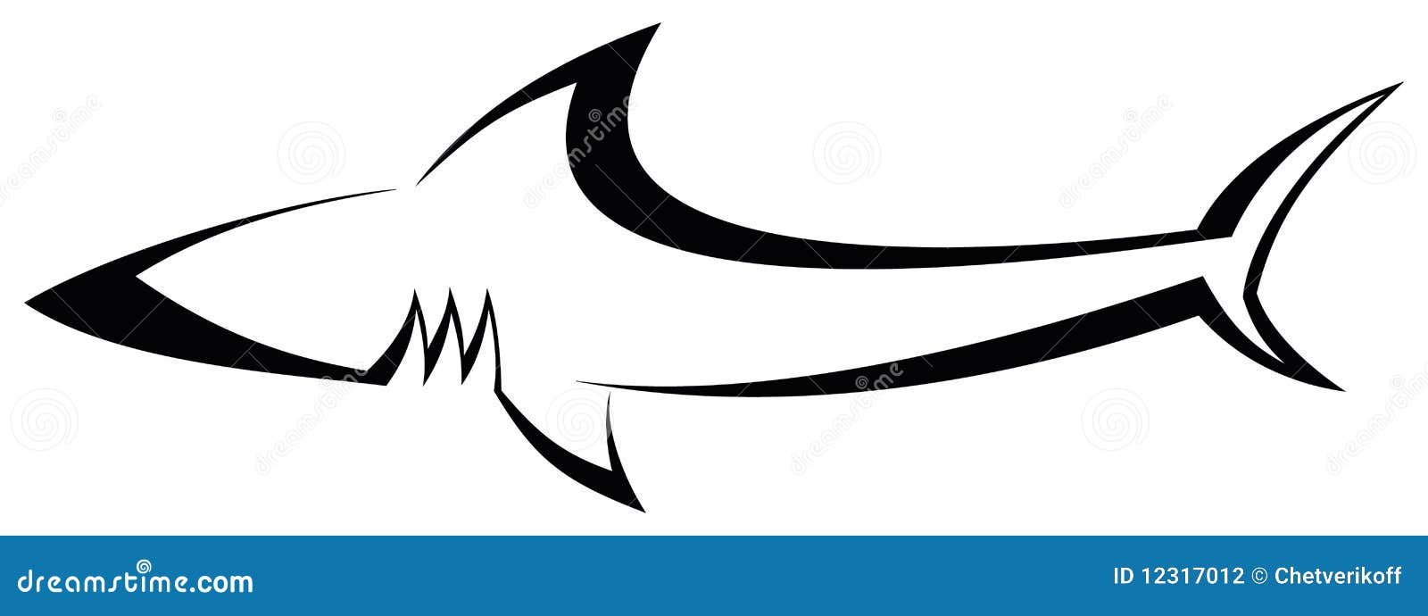 Premium Vector  Ocean shark big sea fish silhouettes flowing creature  with big tooth aquatic animal shark tattoo design