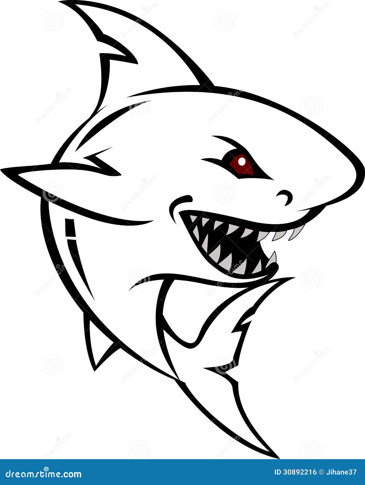 Illustrative Shark Tattoo