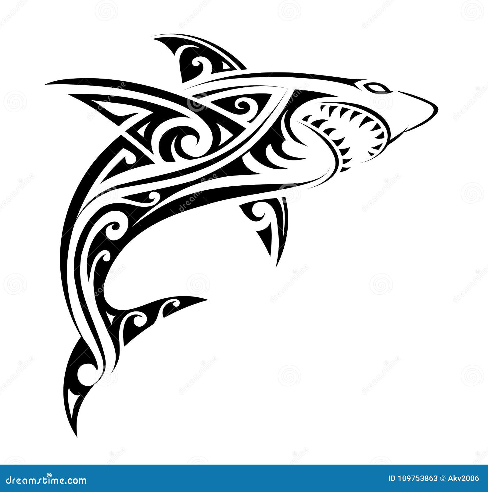 Vintage Shark Tattoo Art