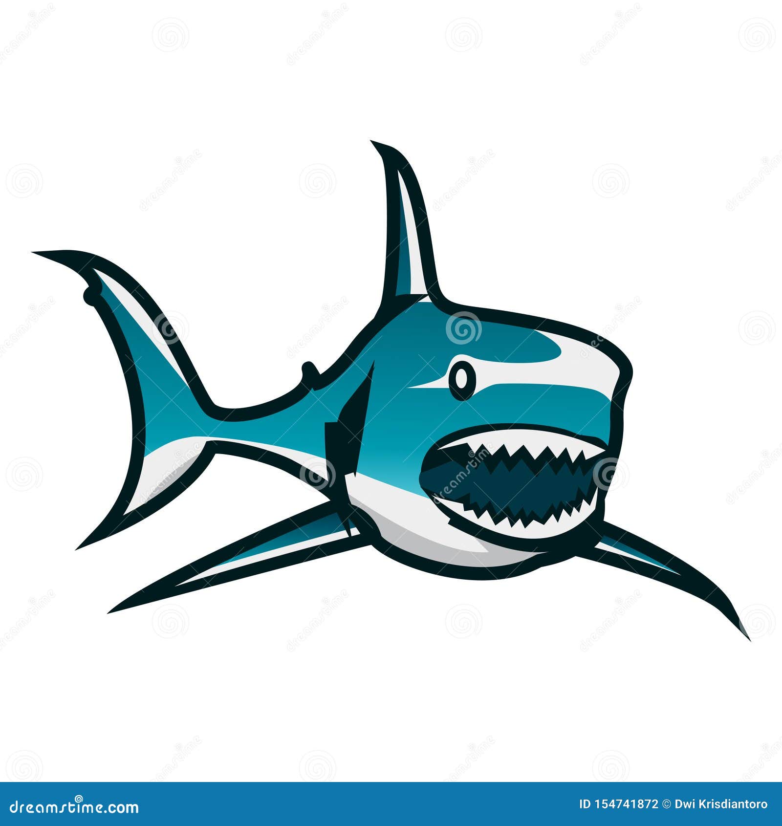 shark  . shark minimalist   with white background