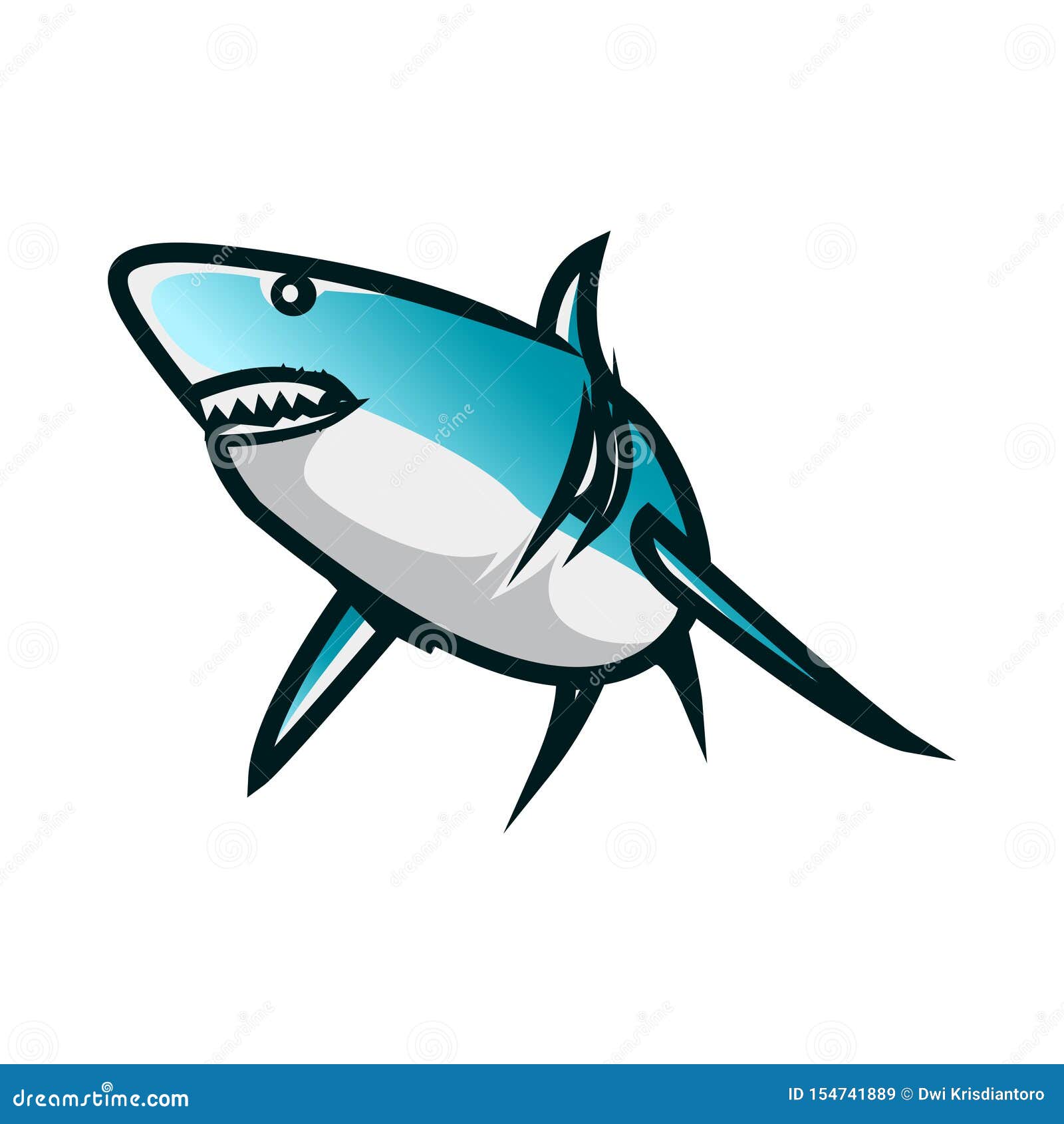 shark  . shark minimalist   with white background