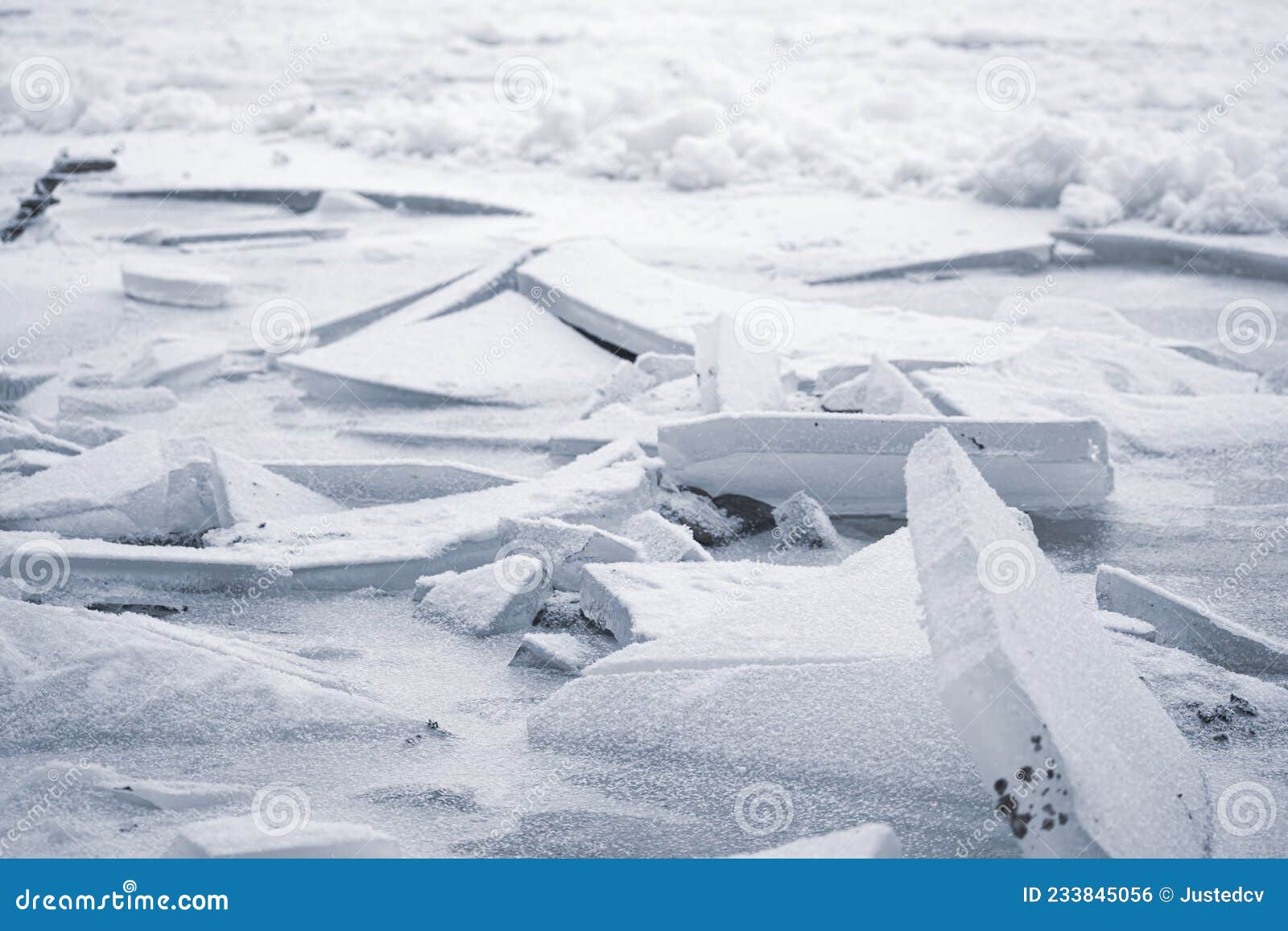 Sharp Ice Edges on River Surface Stock Photo Image of cold, floe