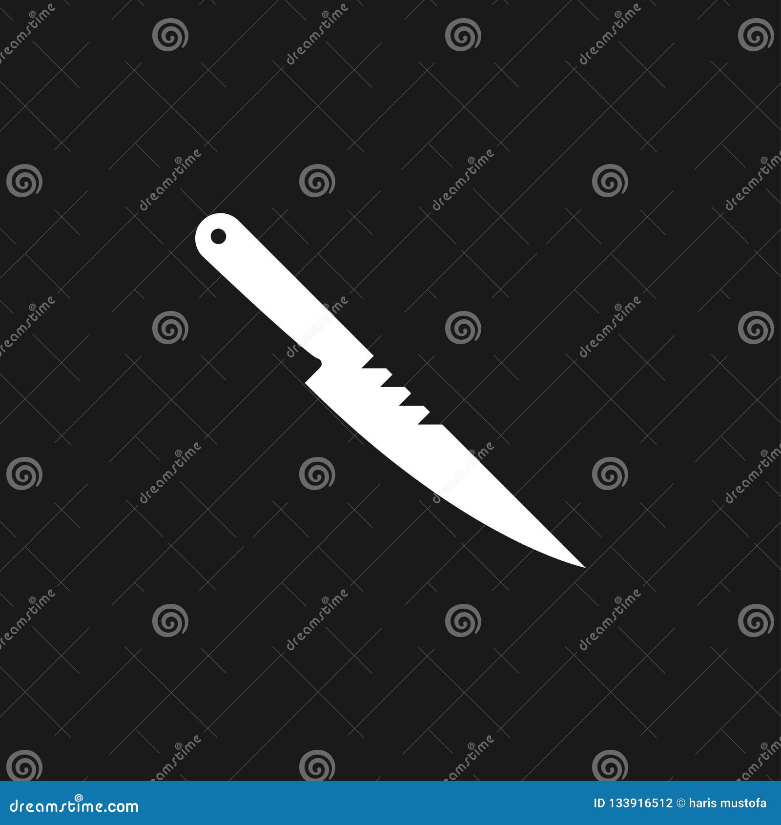 Sharp Knife Logo Design Template Vector Illustration Stock Vector