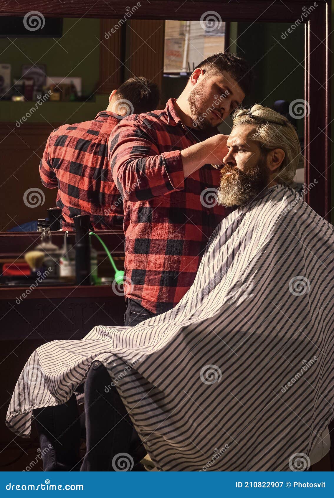 Sharp Object Near Face and Squirming Distracts Person Holding it. Donate  Hair. Donation and Charity Concept Stock Image - Image of bearded, brutal:  210822907