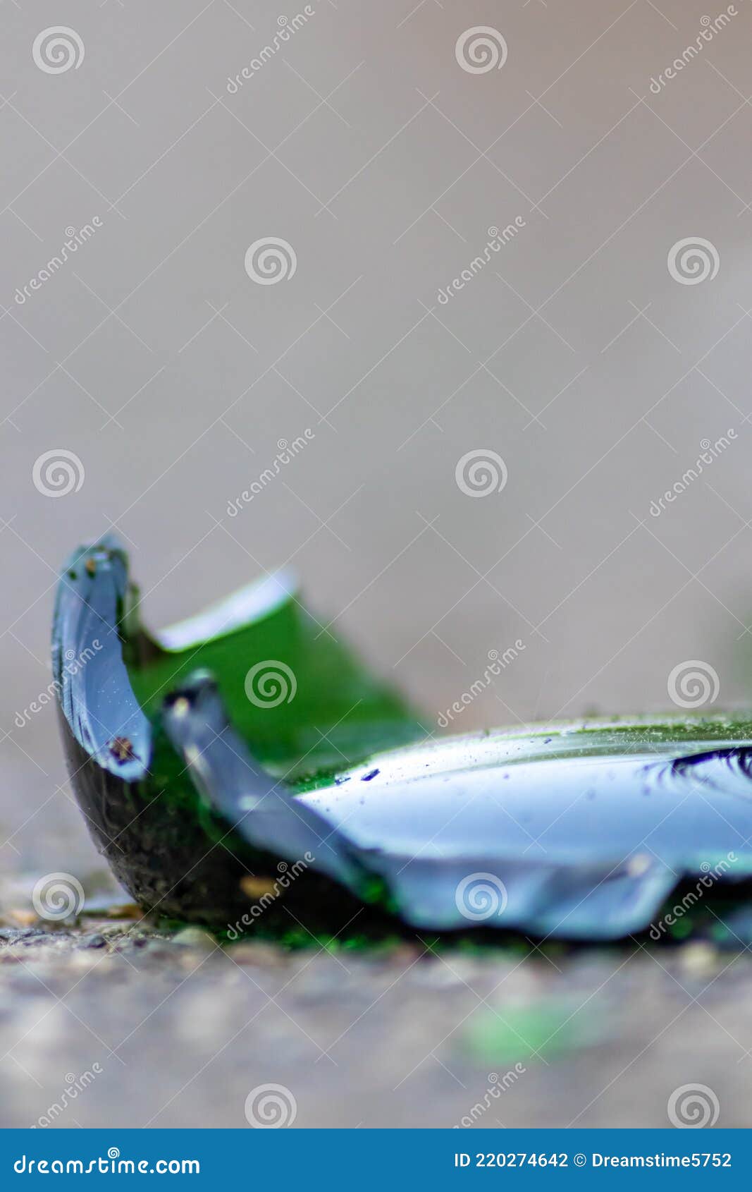 Sharp Shards Of A Broken Glass Bottle On The Ground With Sharp Blades