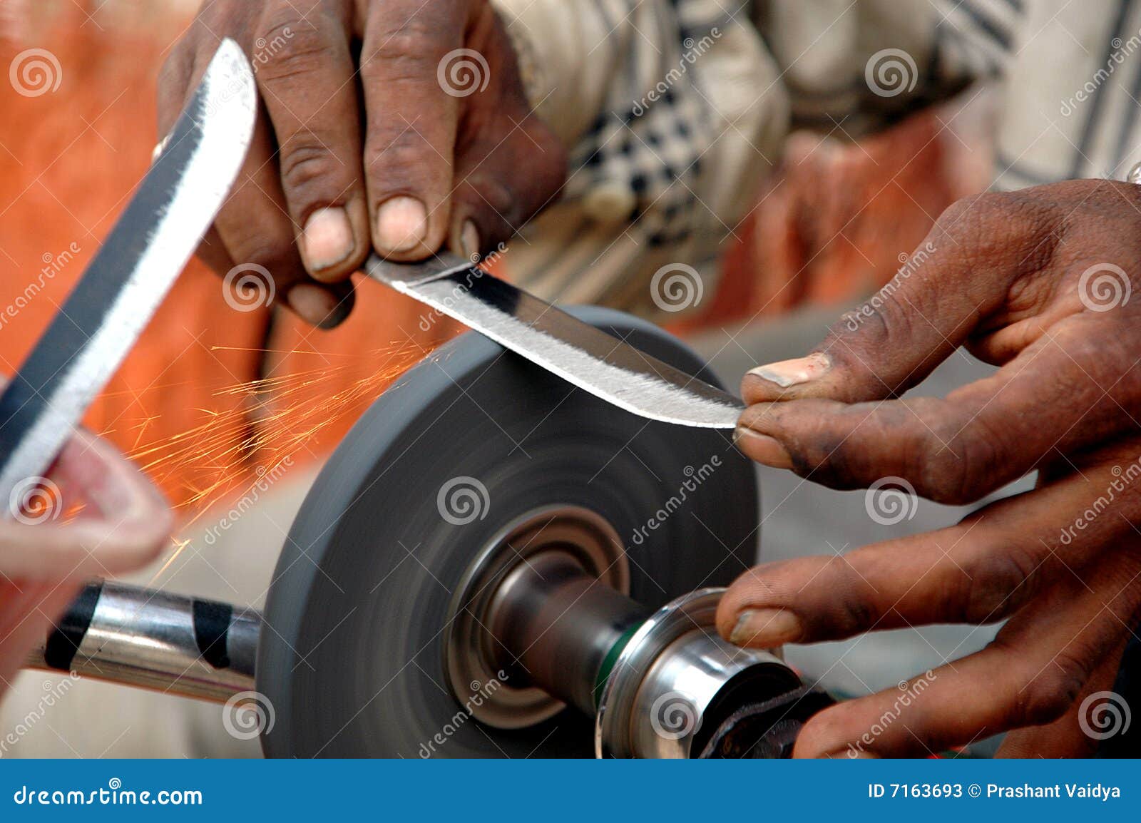 Sharpening of knife stock image. Image of grip, sharpening 7163693