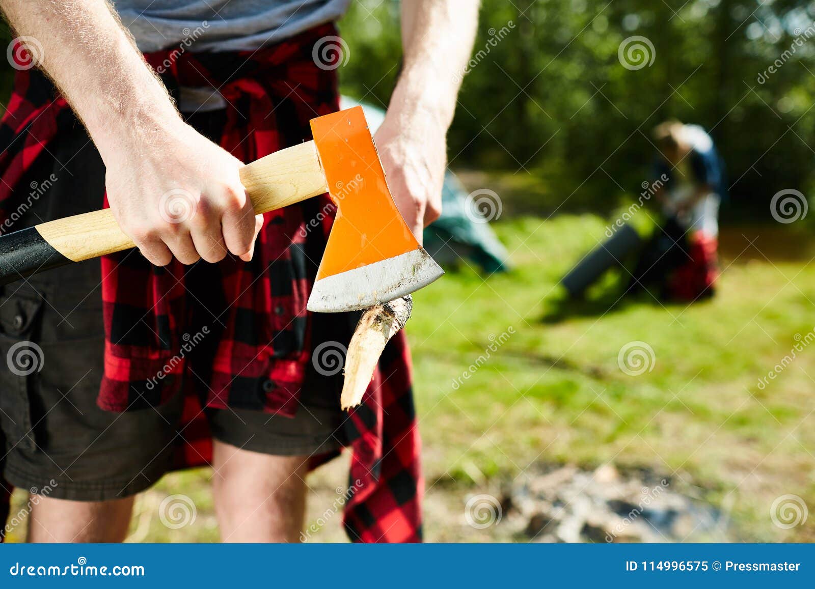 Sharpening An Old Axe Stock Photo - Download Image Now