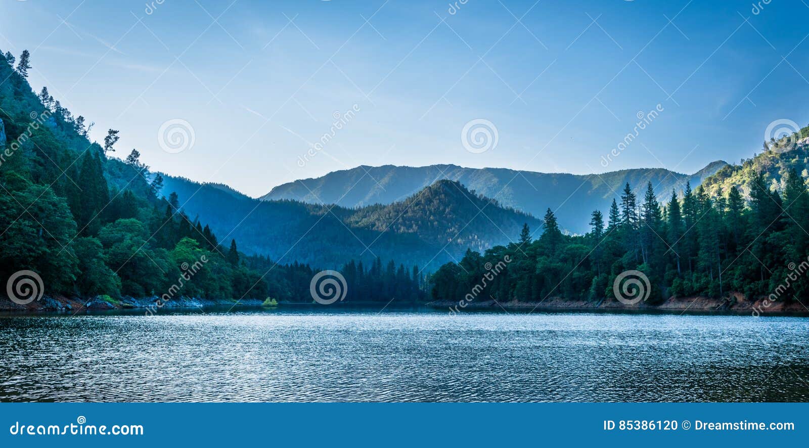 shasta lake after sunset