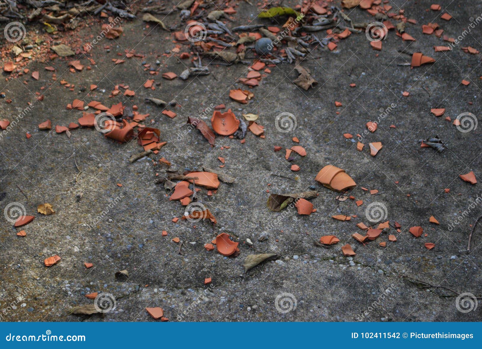 Shattered ceramic pot stock photo. Image of pieces, destruction 102411542