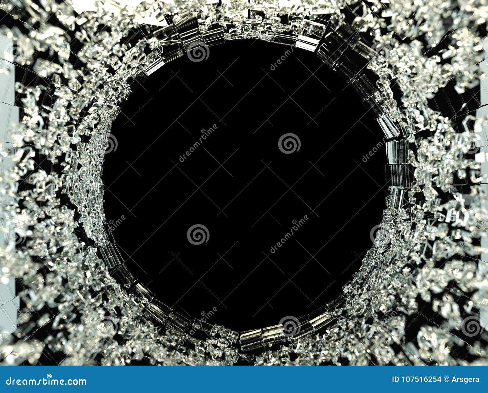 Broken and Shattered Glass Pane Stock Image - Image of crime