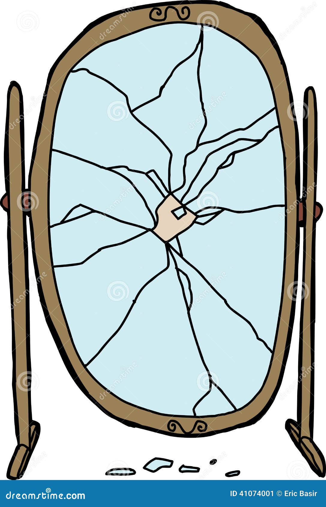 Shattered Mirror stock vector. Illustration of mirror - 41074001
