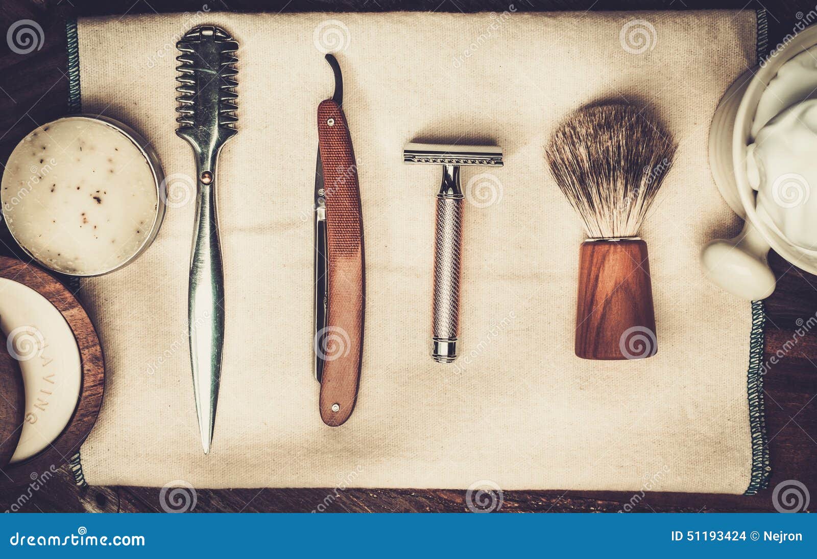 Shaving accessories stock photo. Image of masculine, beard 51193424