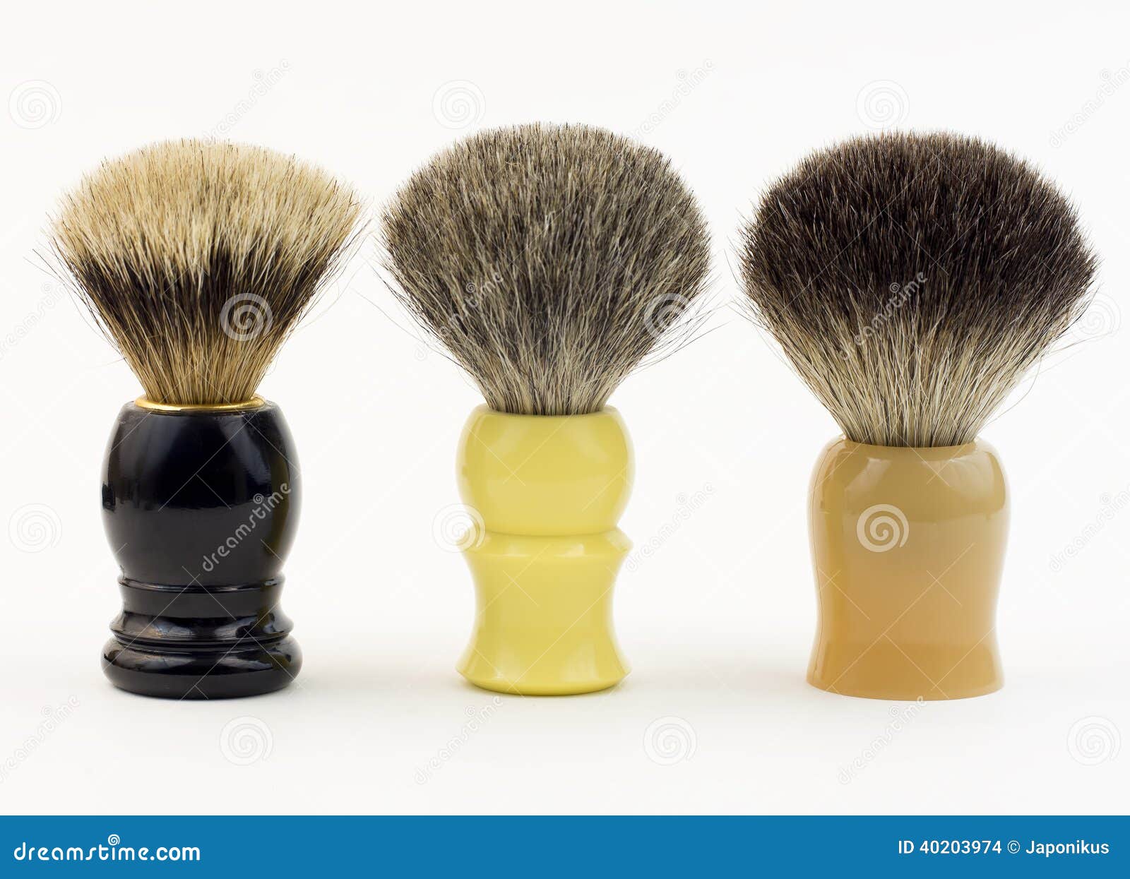 Shaving brushes stock photo. Image of handle 40203974
