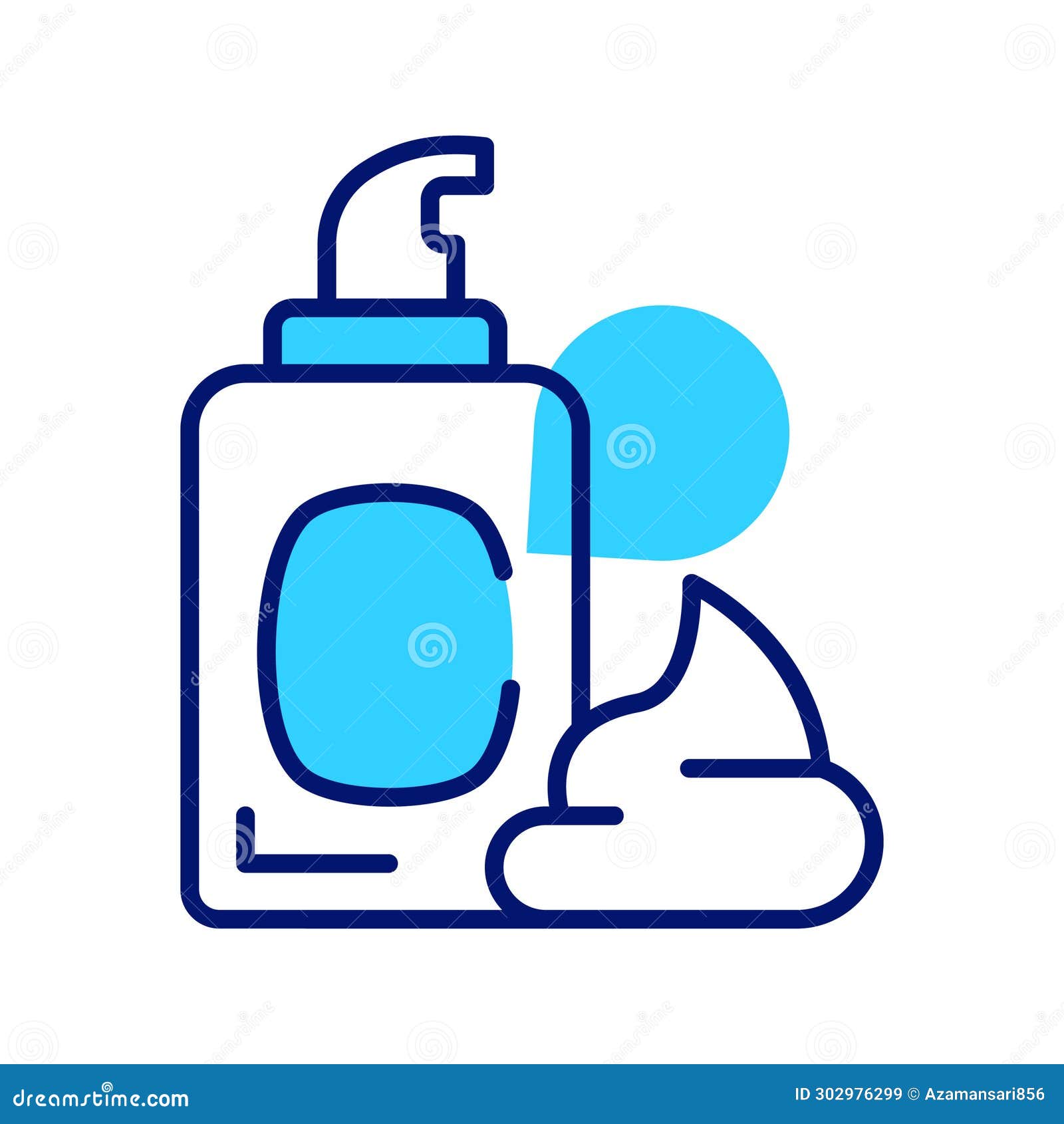 Shaving Foam for Smooth Skin, Shaving Foam Bottle Vector Design Stock