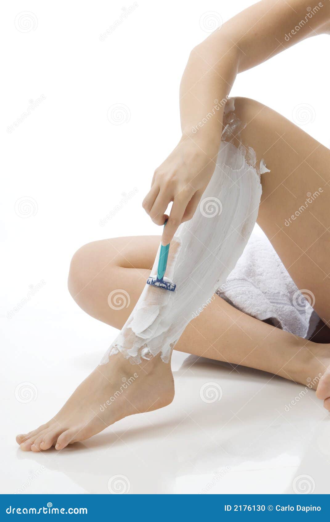 Shaving legs stock photo. Image of luxury, beautician 2176130