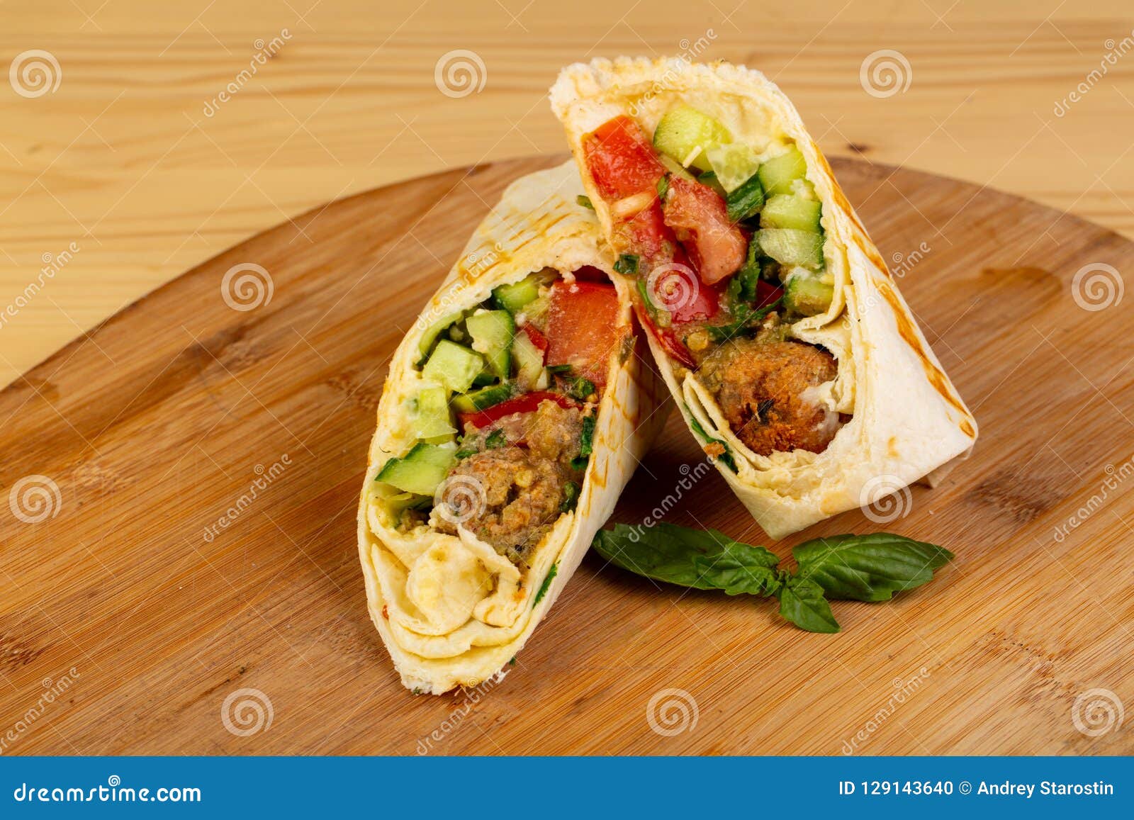 Shawarma with falafel stock photo. Image of eastern 129143640