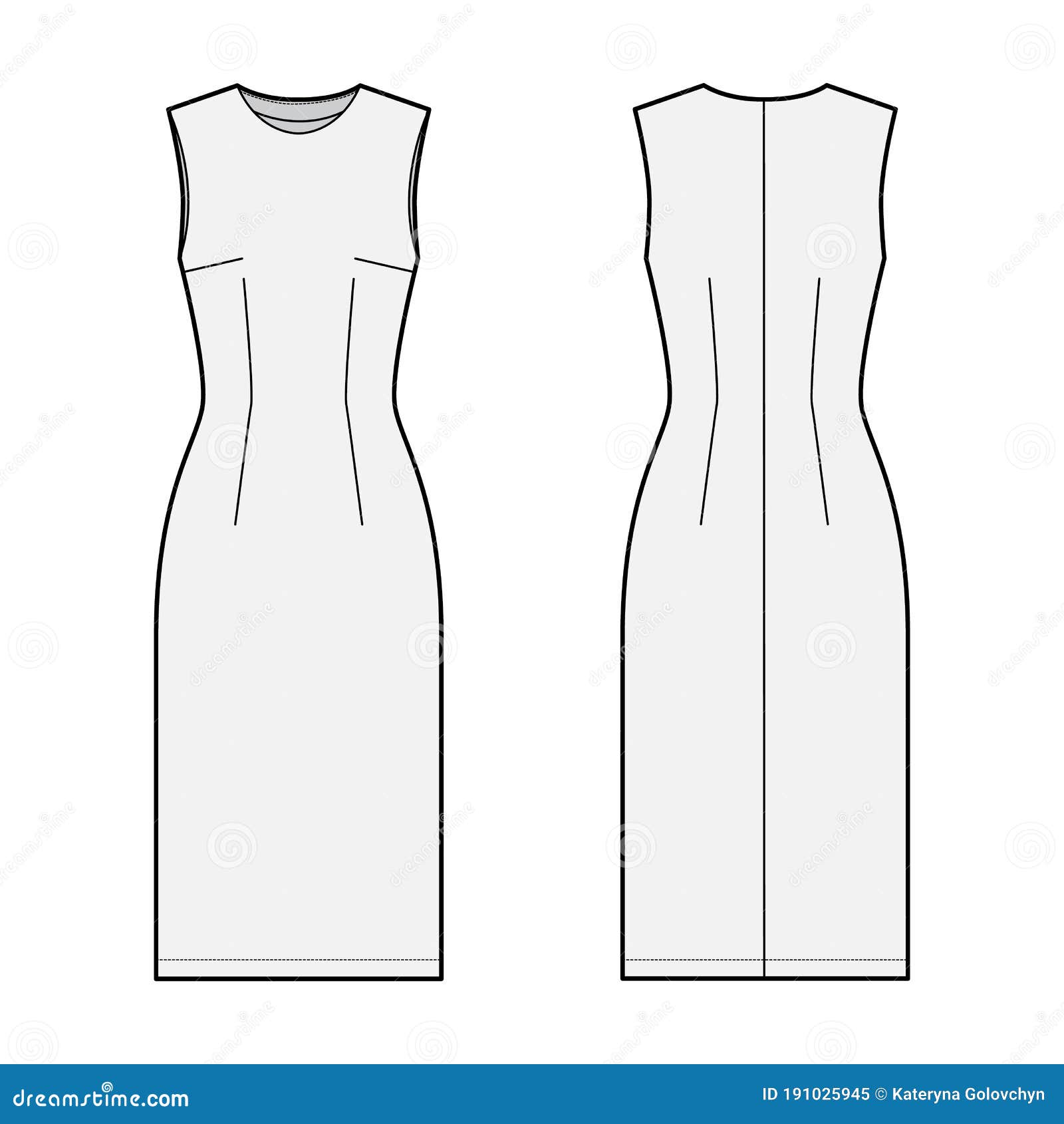 Set Of Sheath Dresses Vector Illustration | CartoonDealer.com #88759130