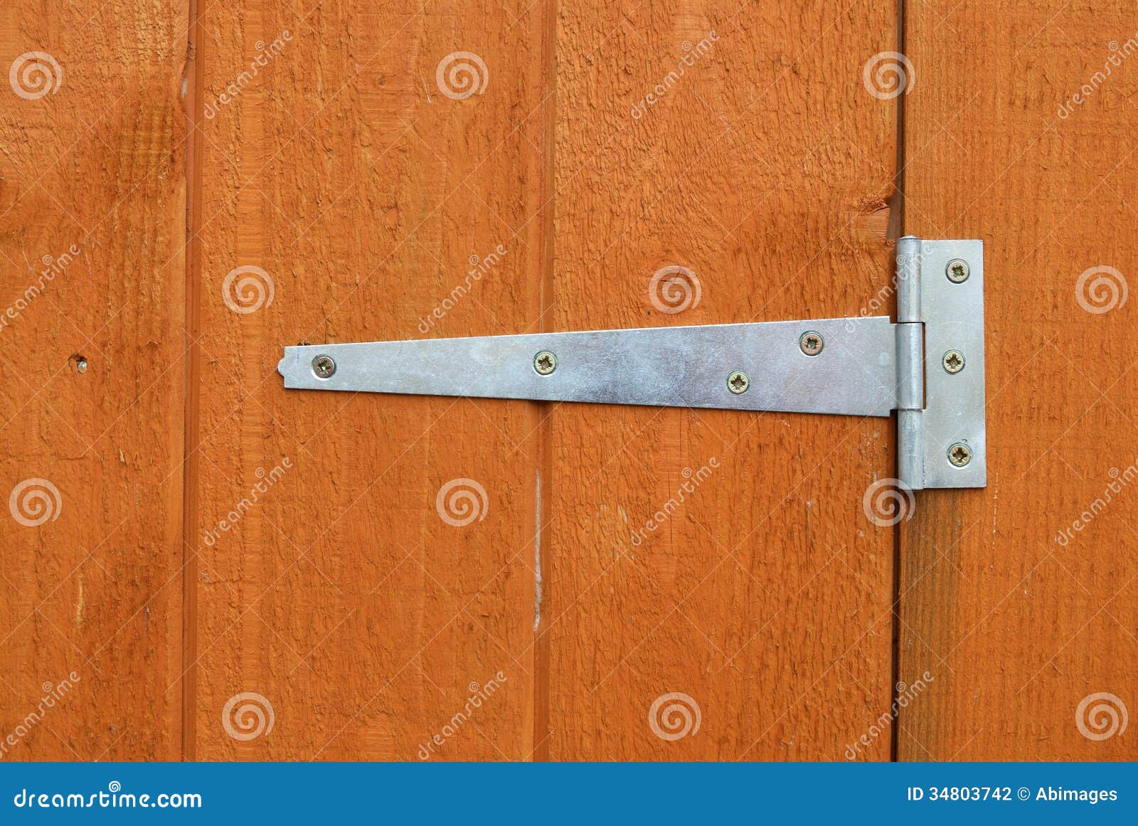 Shed door hinge stock photo. Image of closeup, grain 