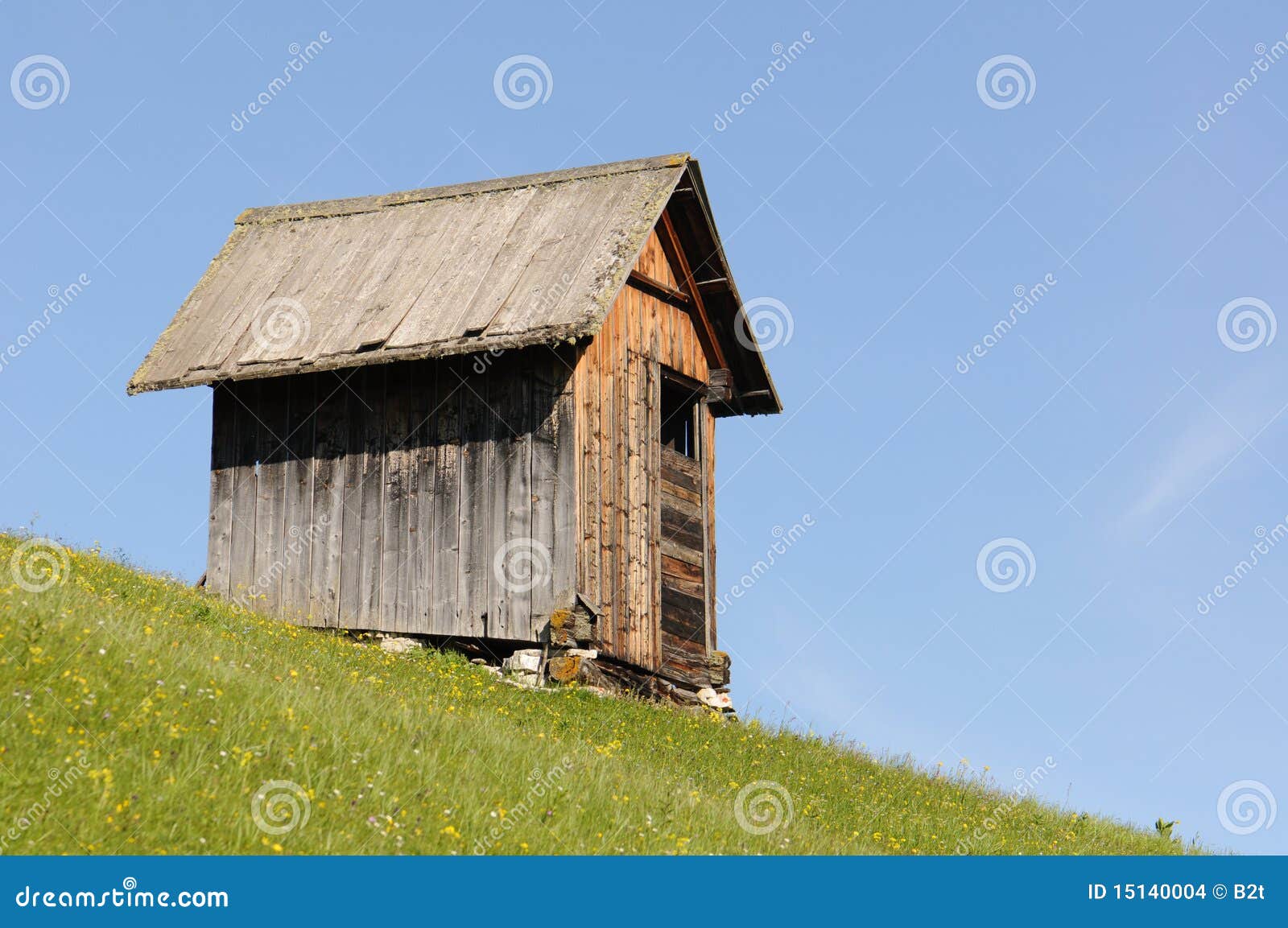 shed on hillside