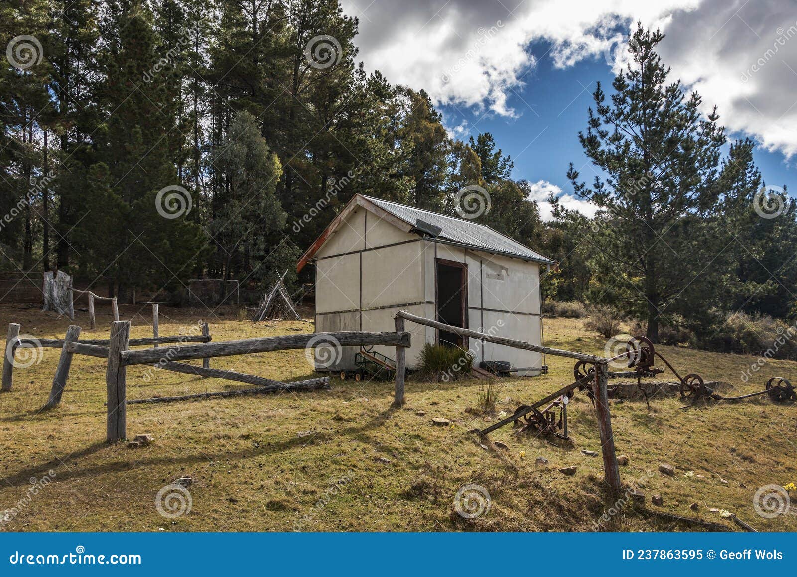 Shed on Rural Property in Hill End in Nsw in Australia Stock Image