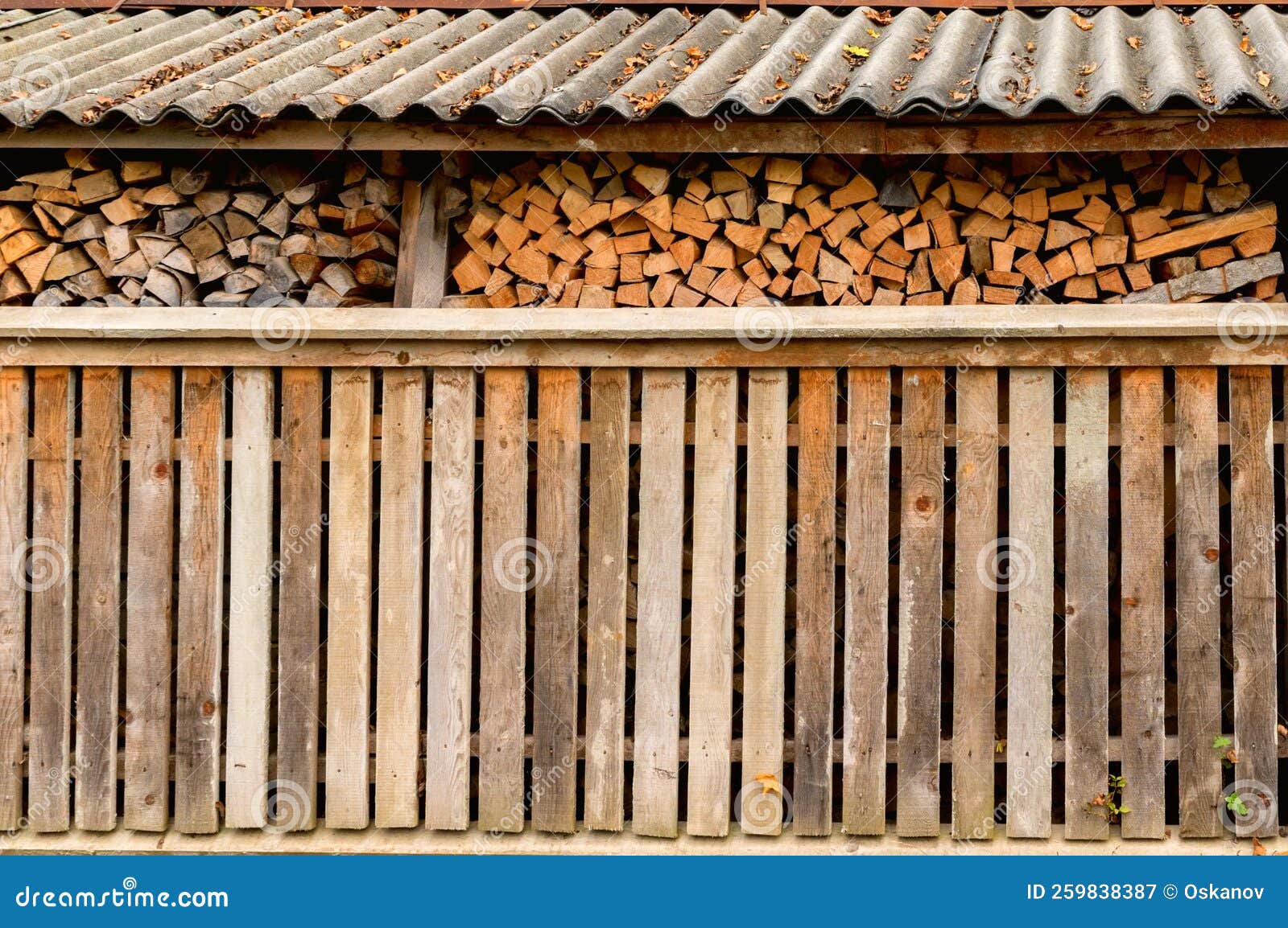 Shed for Storing Firewood. Wood for Heating Stock Image Image of