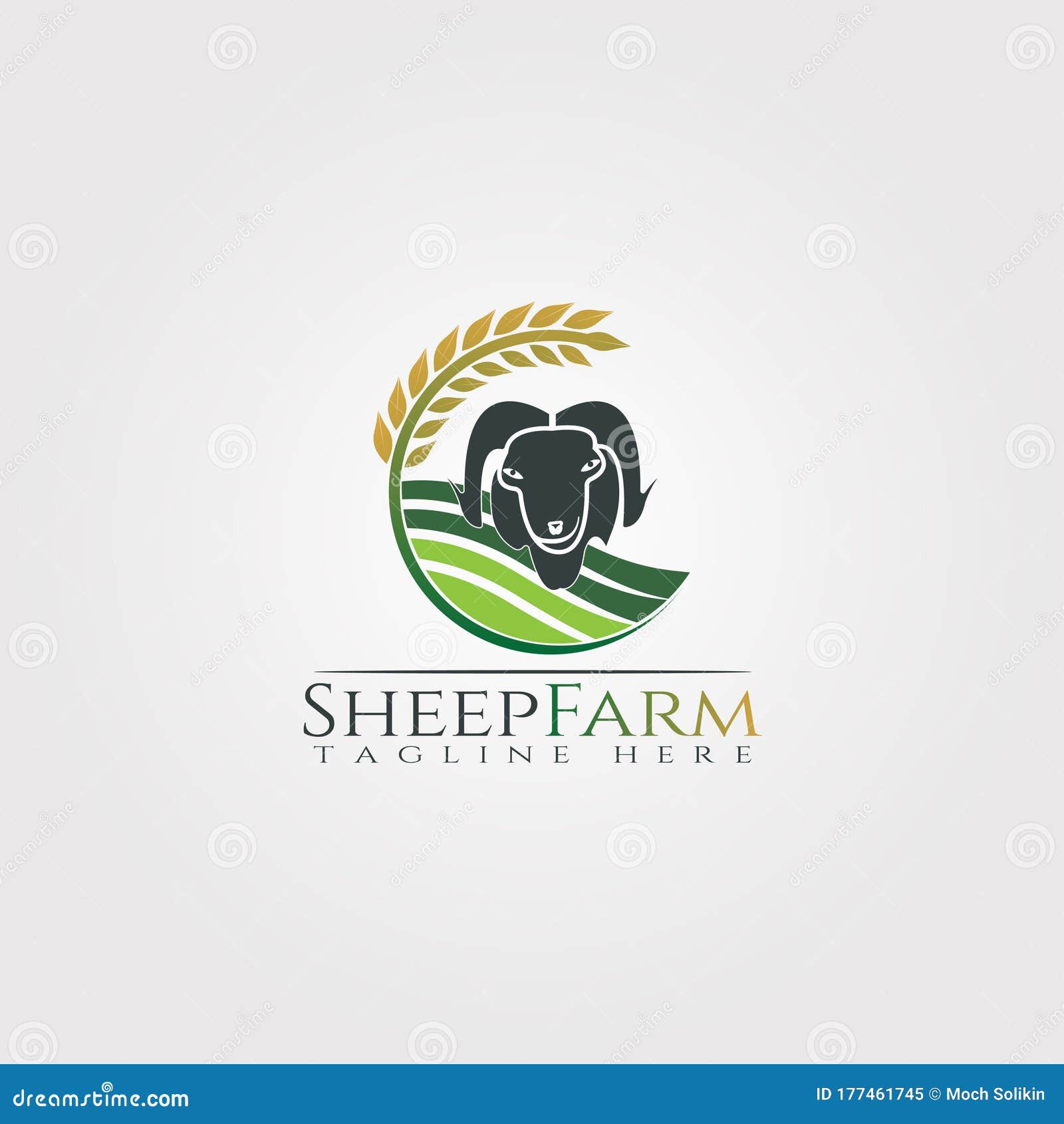 Sheep Farm Icon Template, Creative Vector Logo Design, Animal Husbandry,  Illustration Element Stock Vector - Illustration of logo, head: 177461745