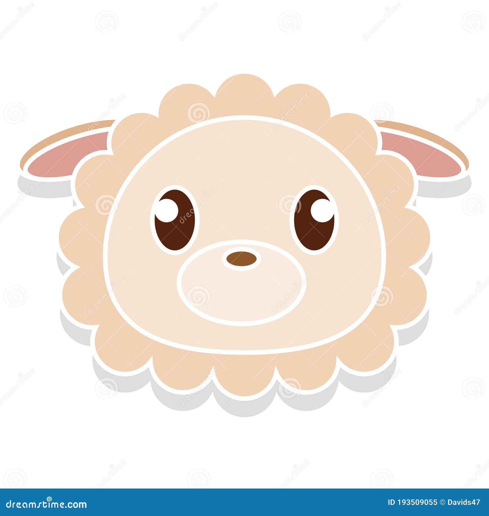 Sheep head cartoon stock vector. Illustration of face 193509055